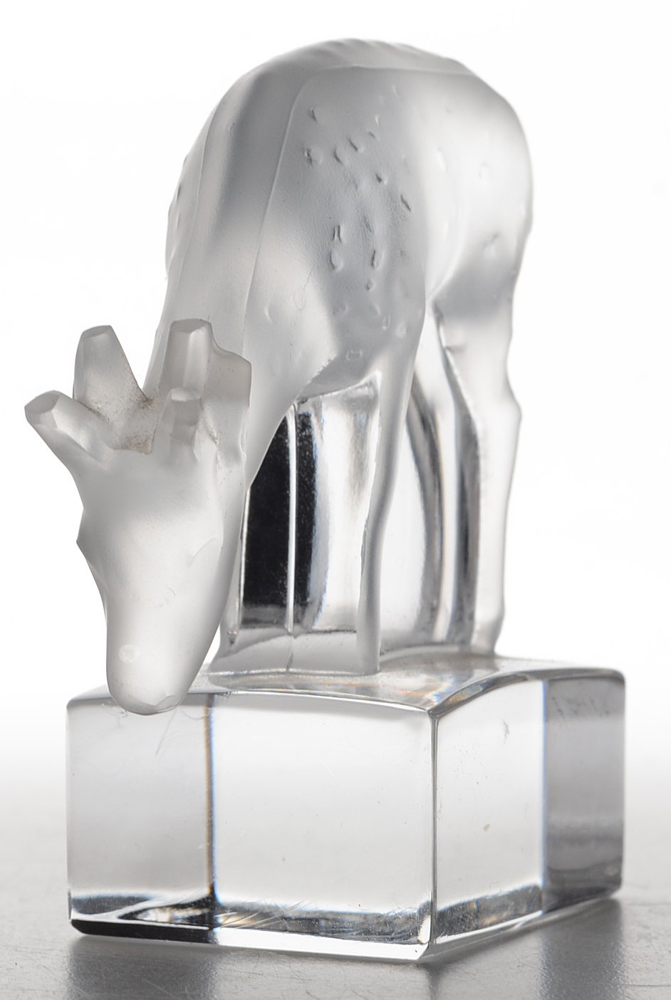 Lalique Crystal Deer Paperweight