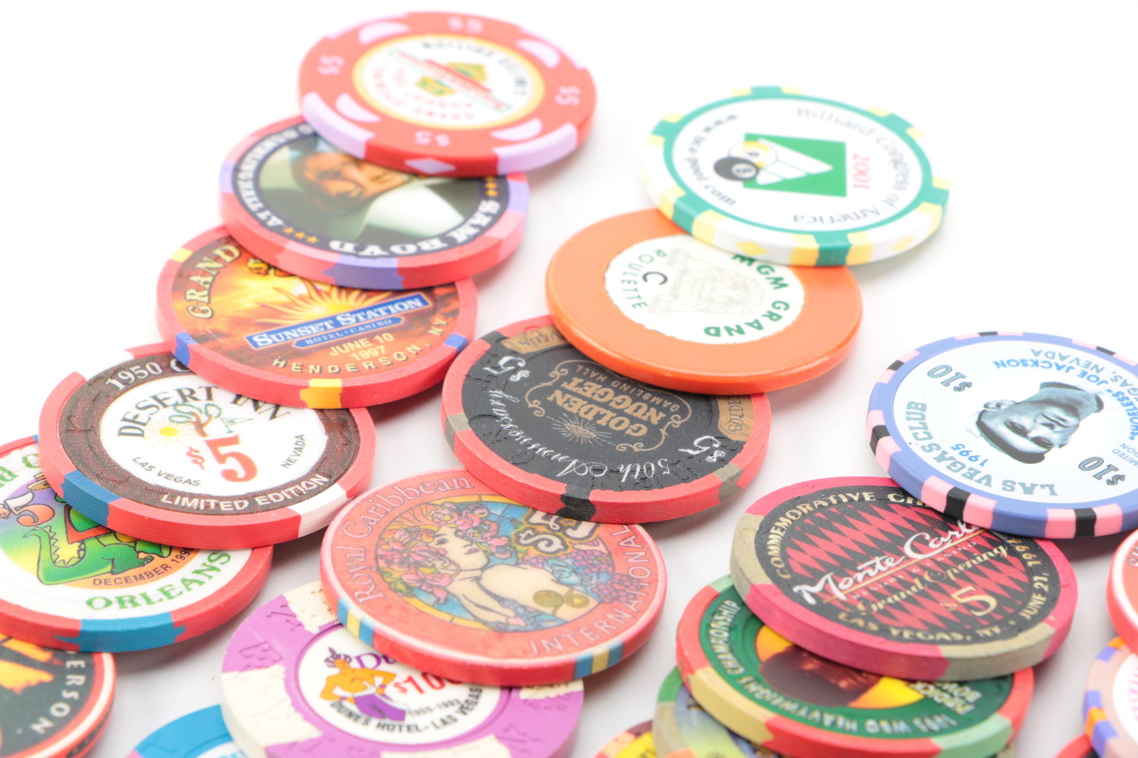 Collection of Casino Poker Chips