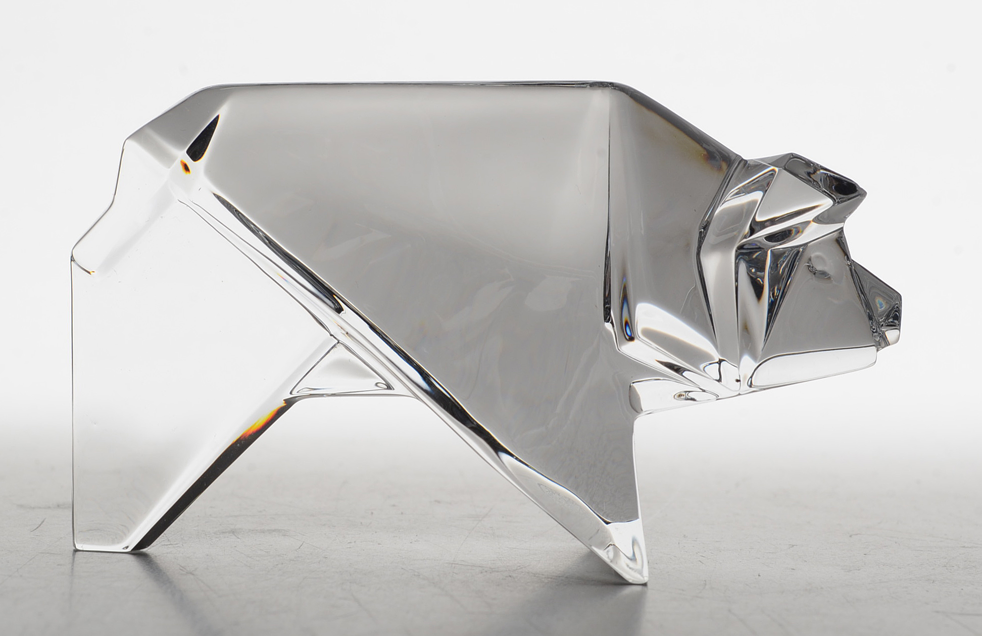 Baccarat Crystal Bull Figurine