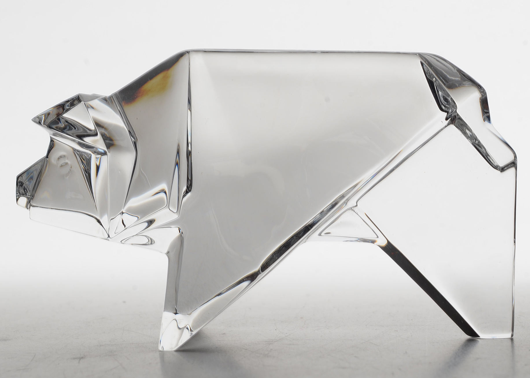 Baccarat Crystal Bull Figurine