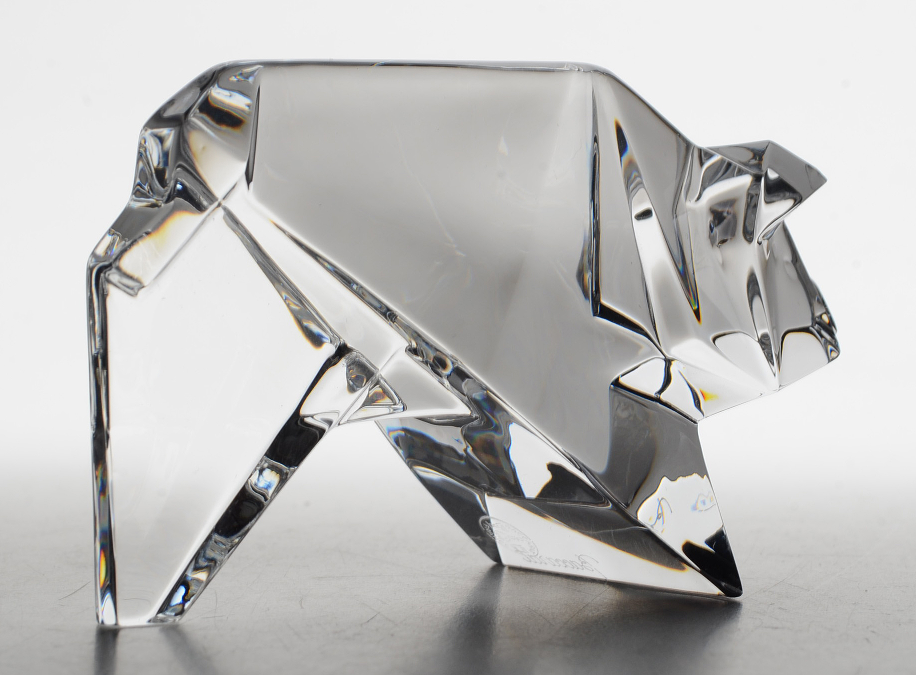 Baccarat Crystal Bull Figurine