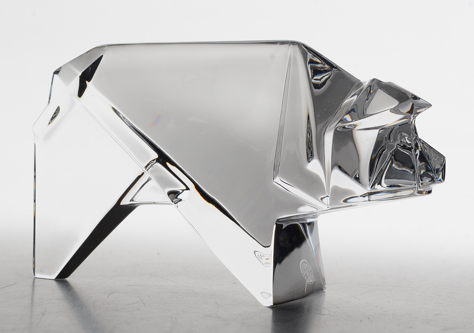 Baccarat Crystal Bull Figurine