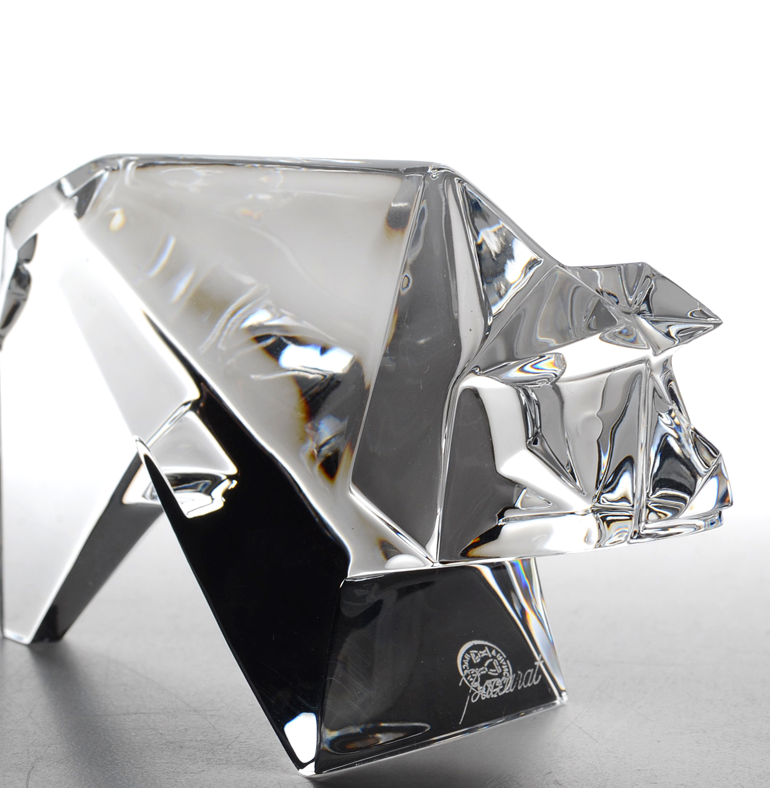 Baccarat Crystal Bull Figurine