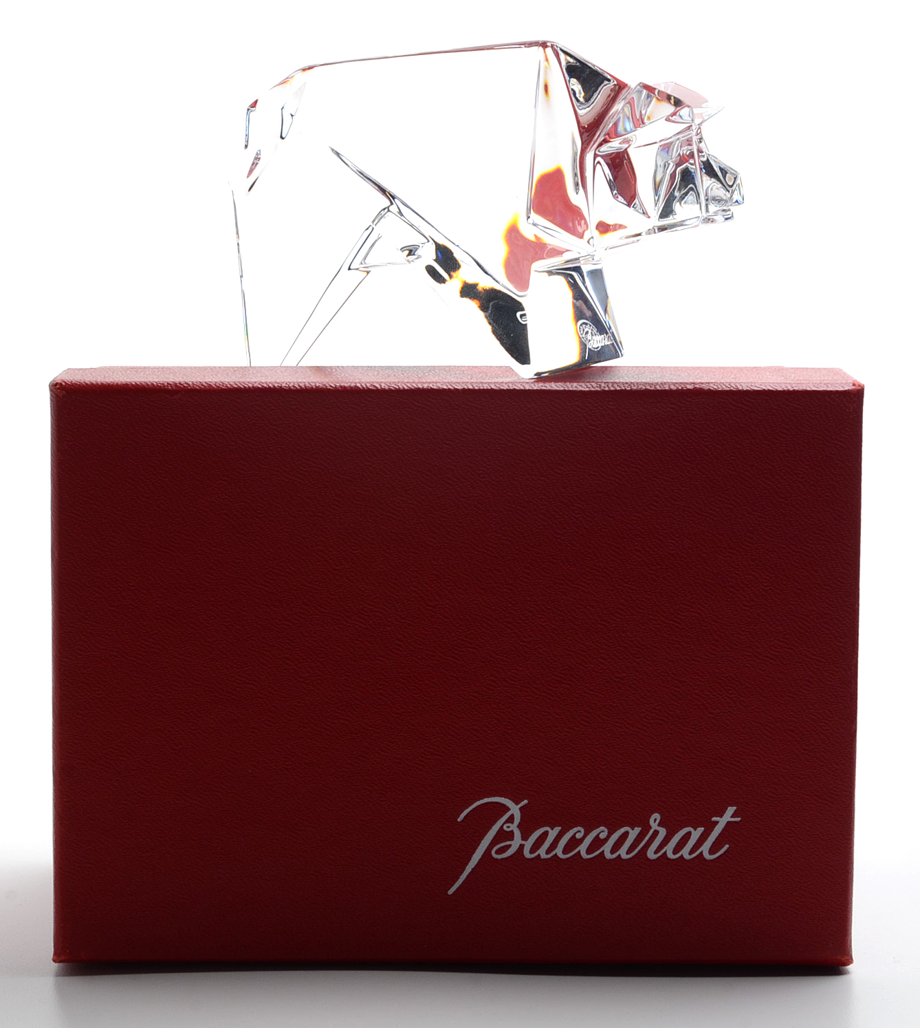 Baccarat Crystal Bull Figurine