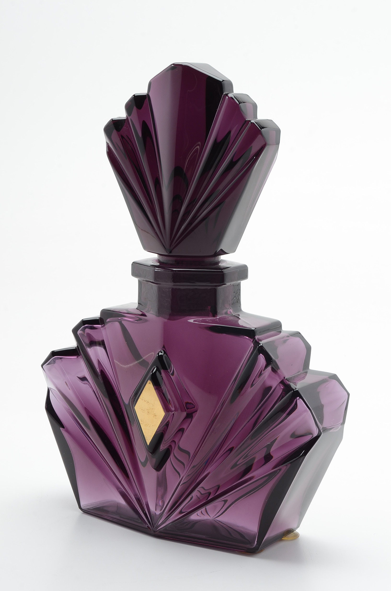 Vintage Violet Glass Factice Perfume Bottle