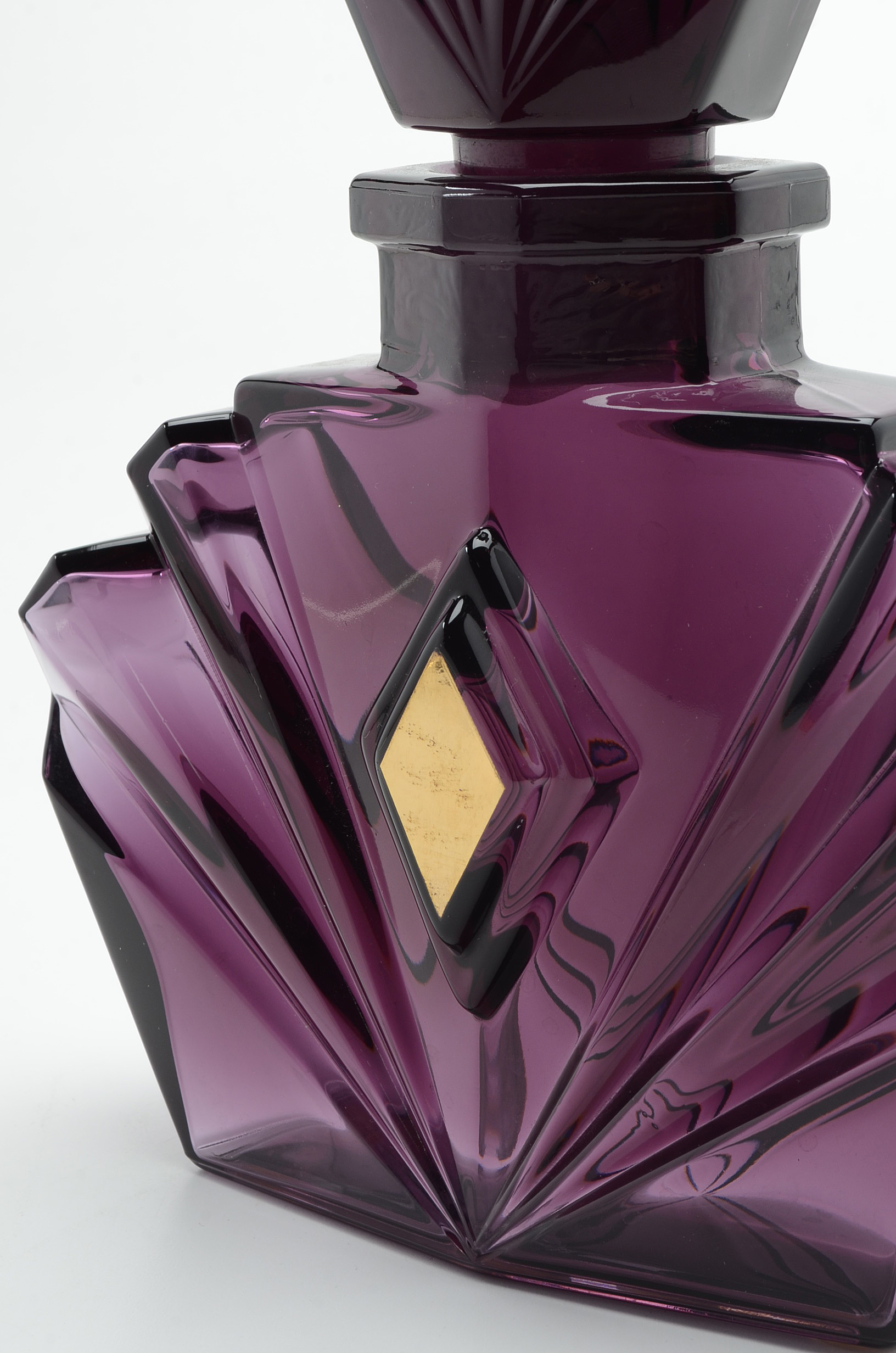 Vintage Violet Glass Factice Perfume Bottle