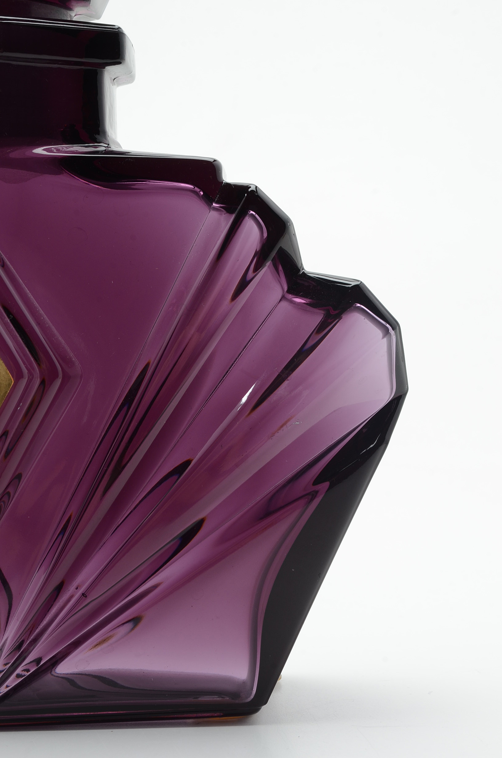 Vintage Violet Glass Factice Perfume Bottle