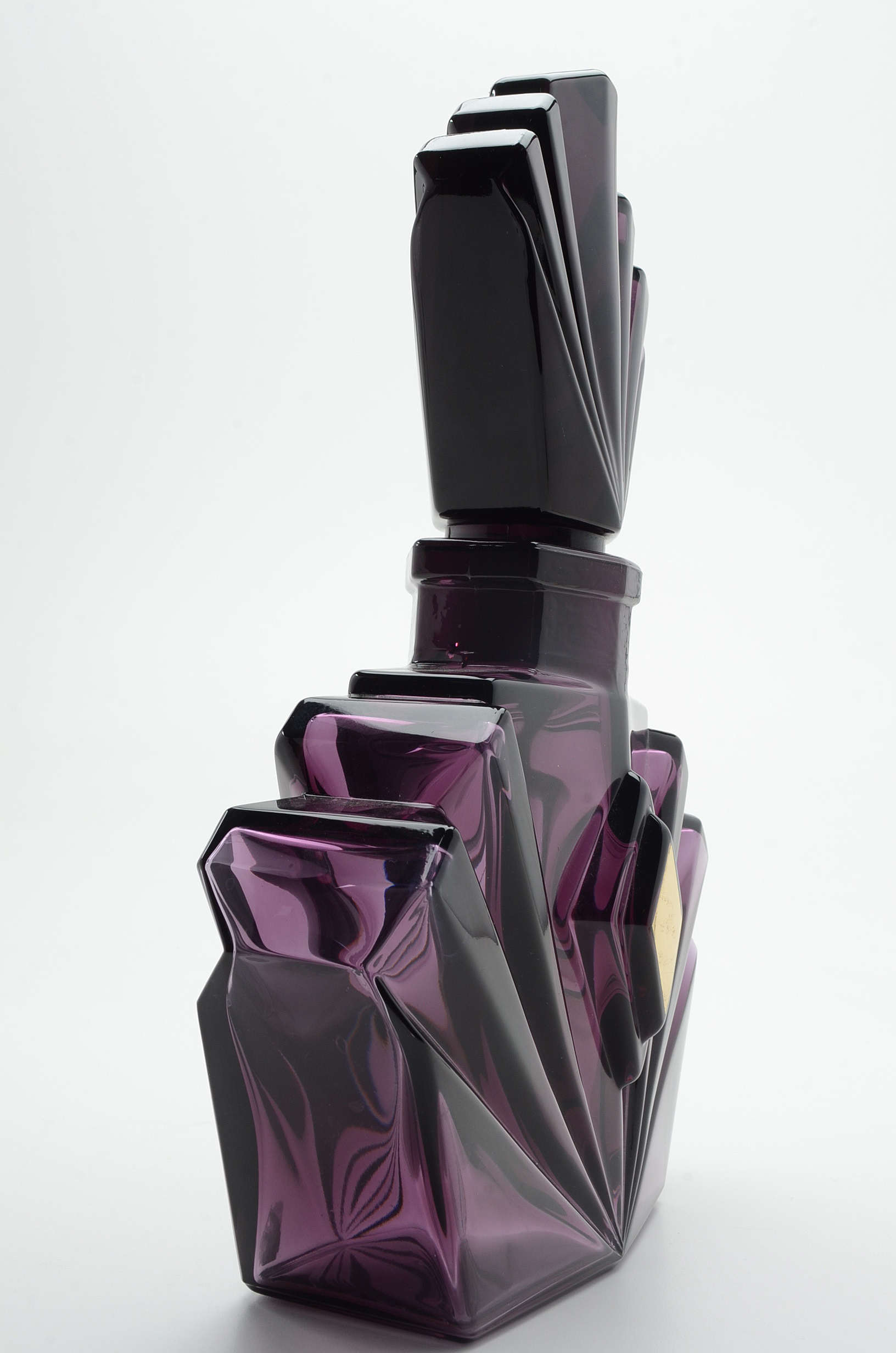 Vintage Violet Glass Factice Perfume Bottle