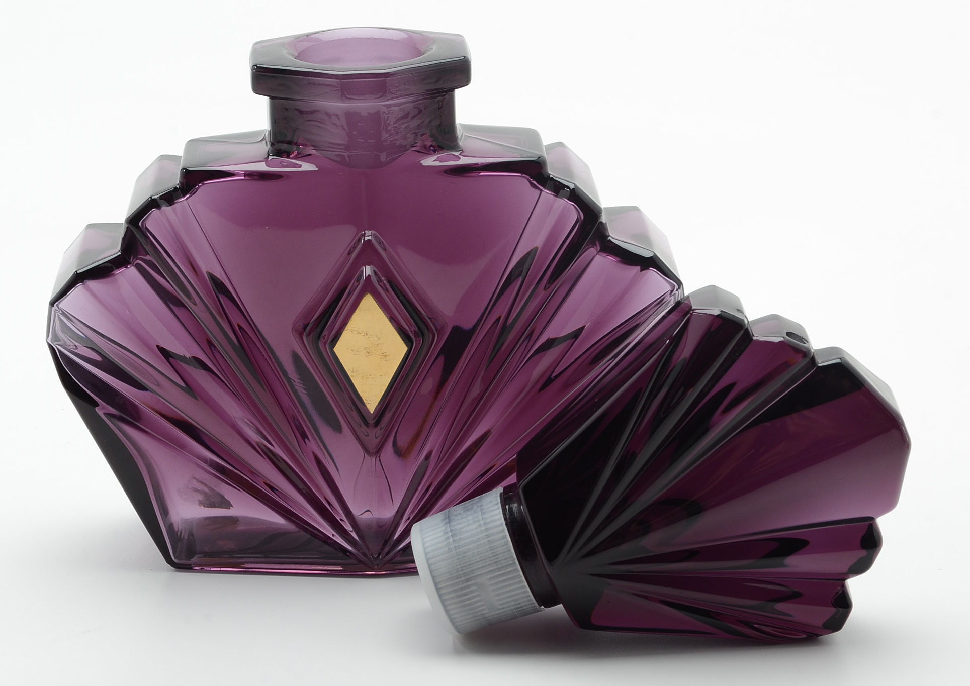 Vintage Violet Glass Factice Perfume Bottle