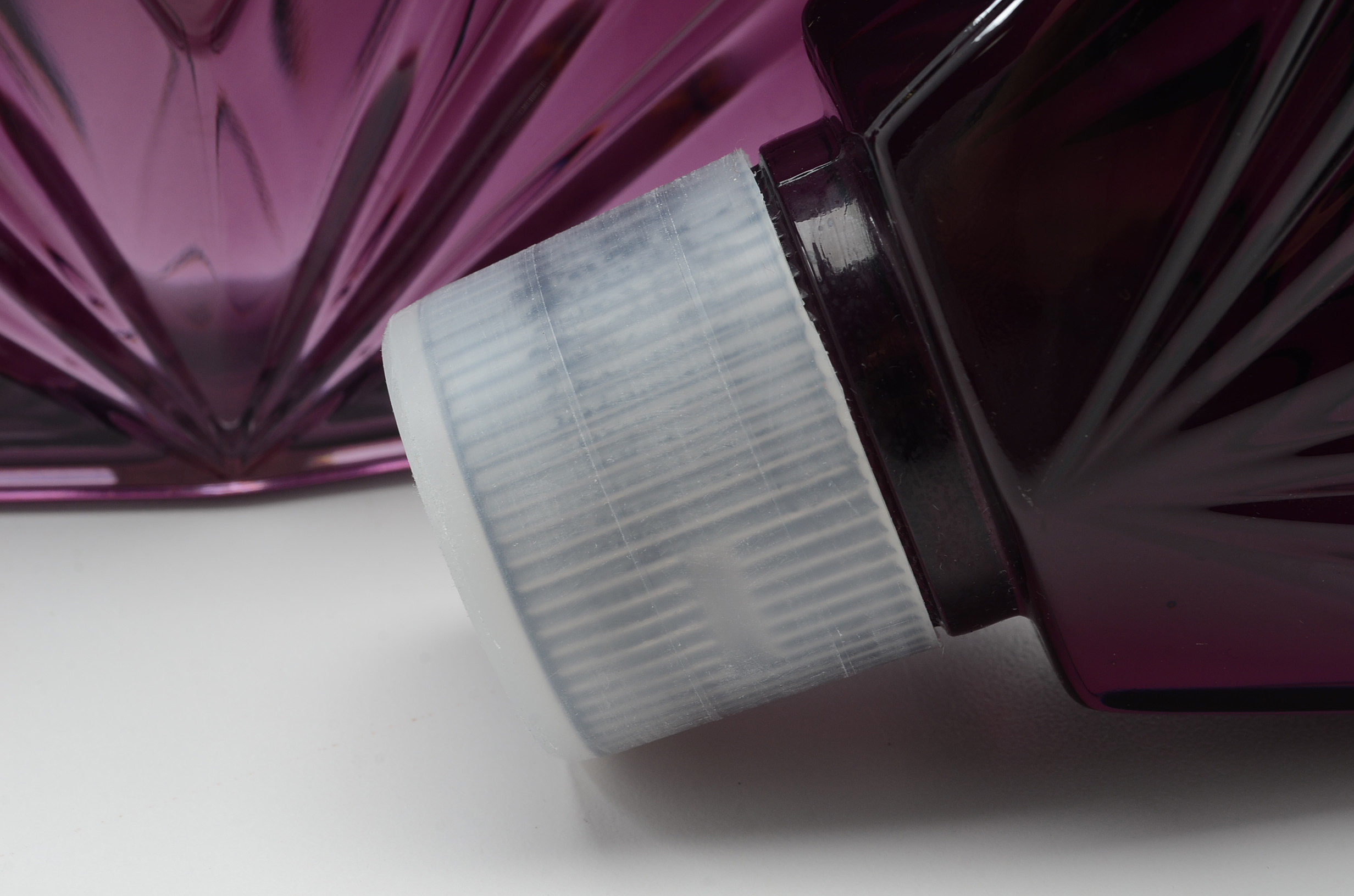 Vintage Violet Glass Factice Perfume Bottle