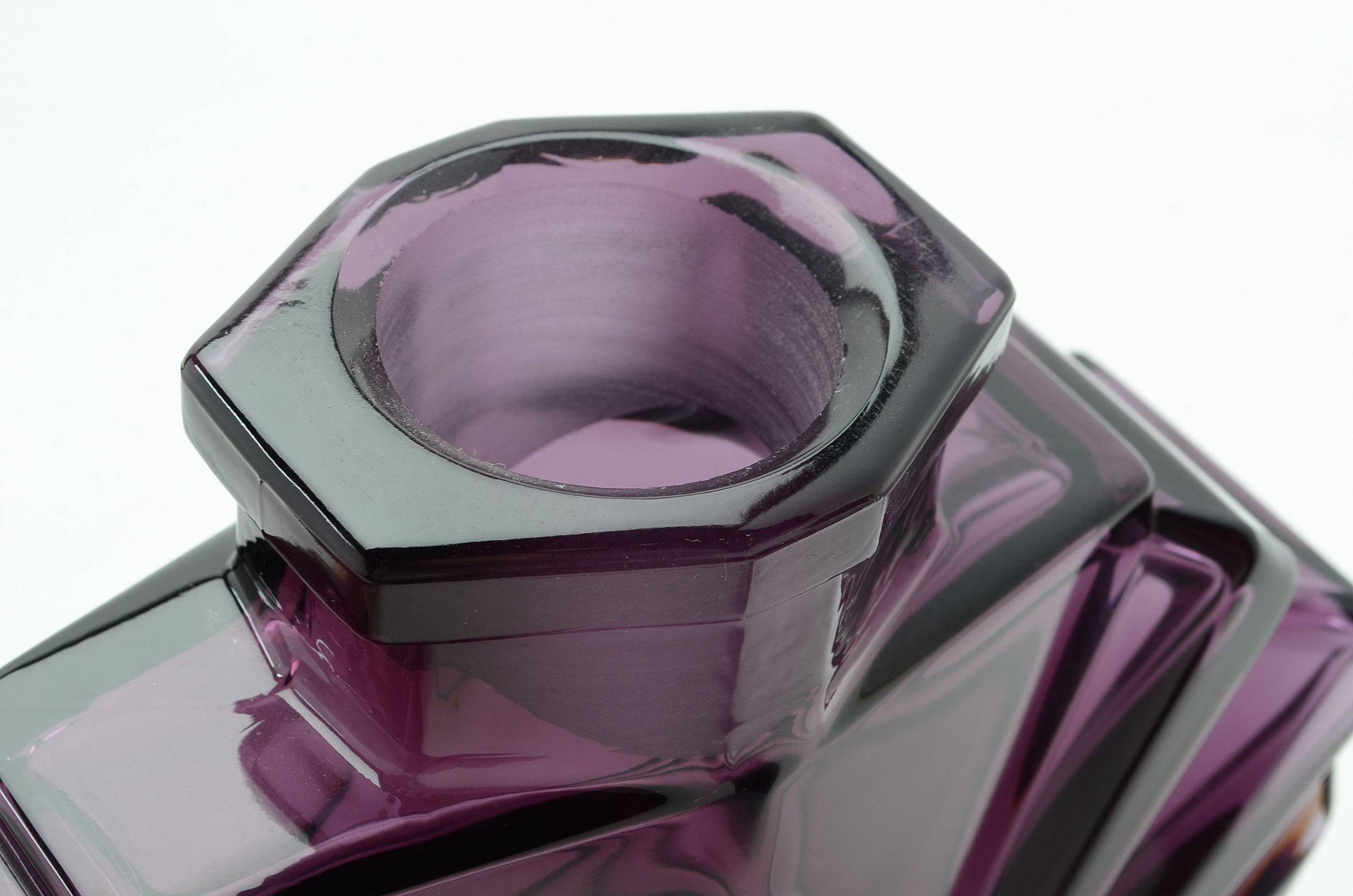 Vintage Violet Glass Factice Perfume Bottle