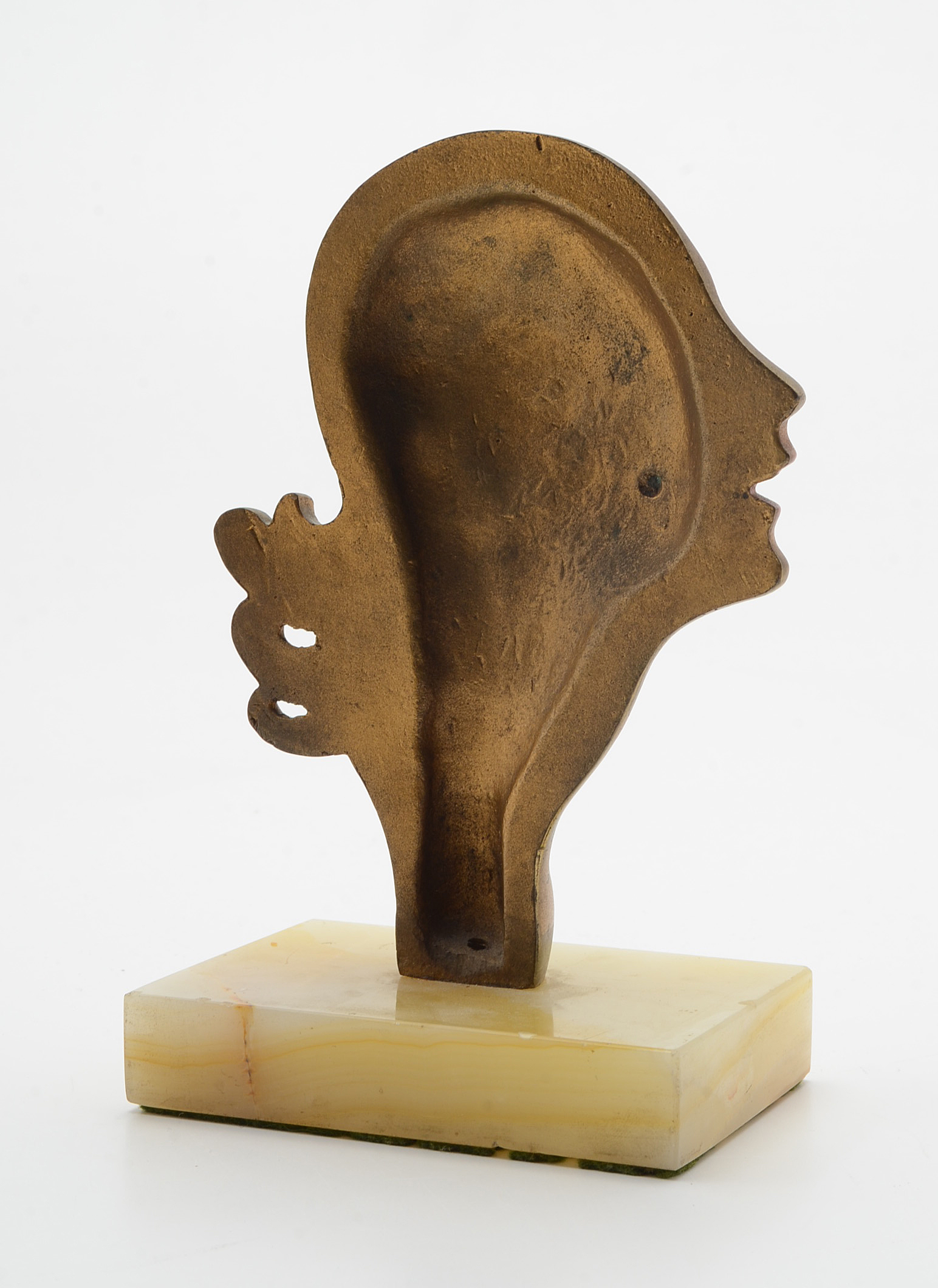 Art Deco Gilt Bronze Sculpture Bust of a Woman