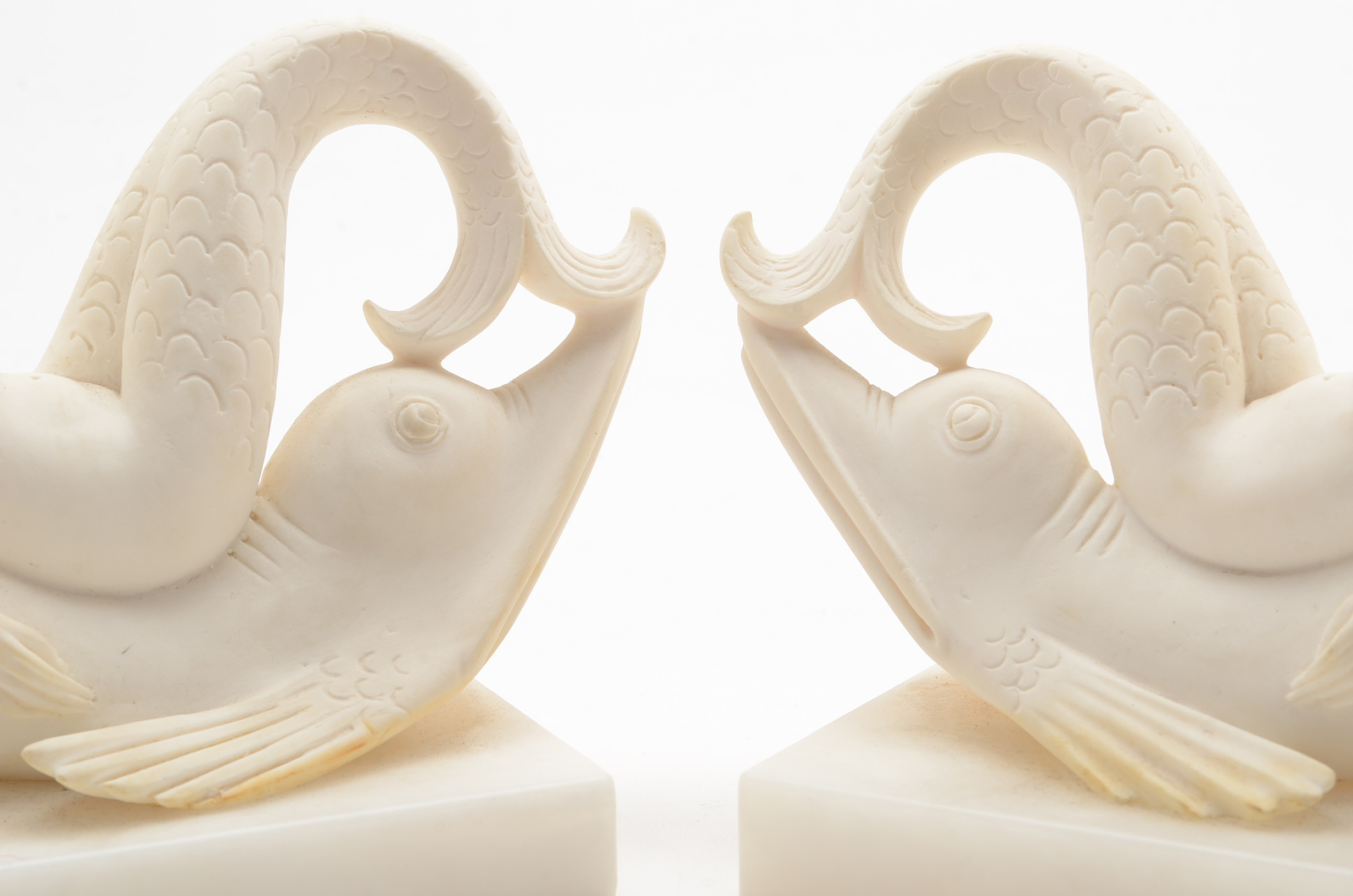 A. Giannelli Italian Alabaster Sculptural Bookends