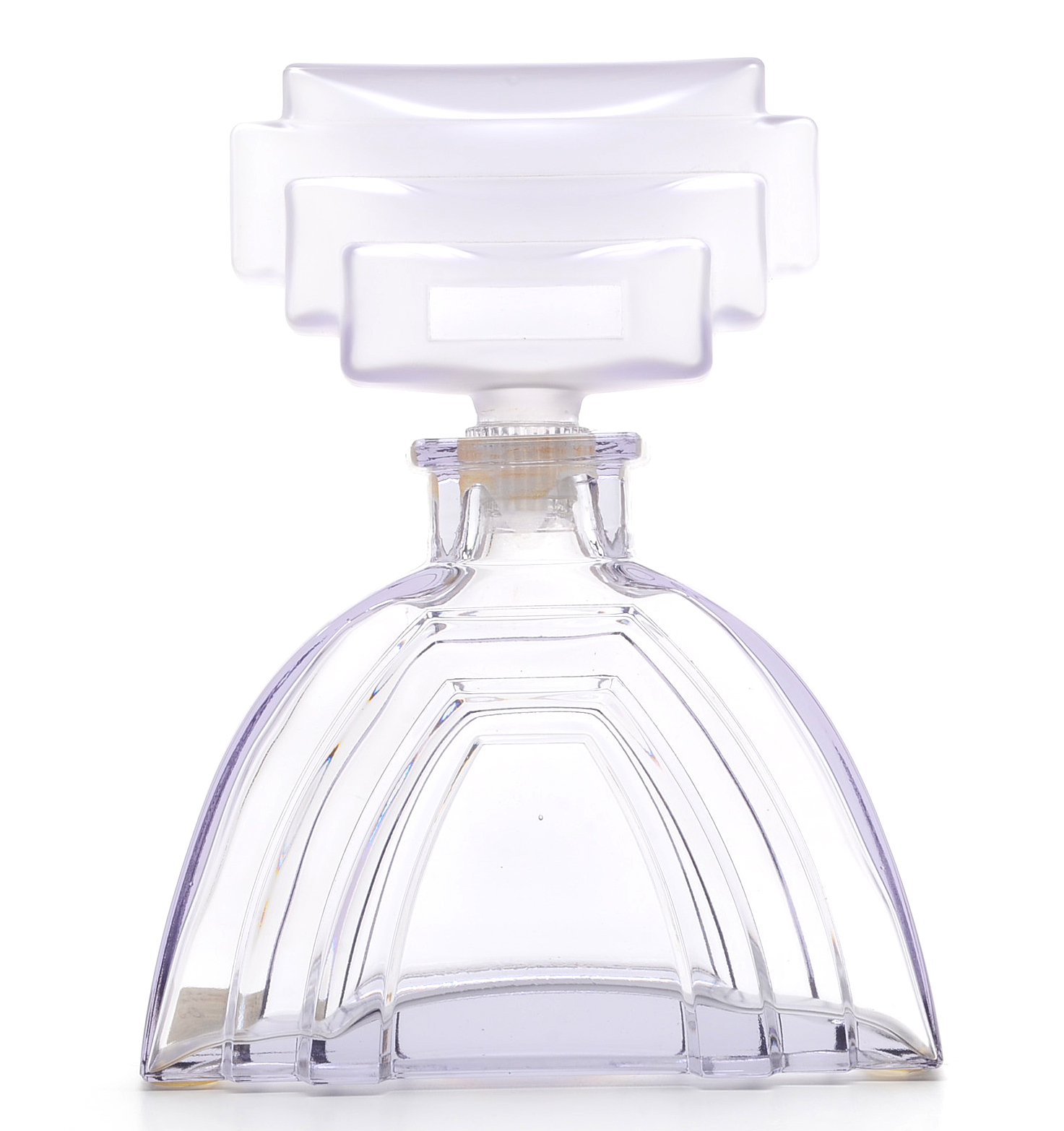 Two Vintage Glass Factice Perfume Bottles