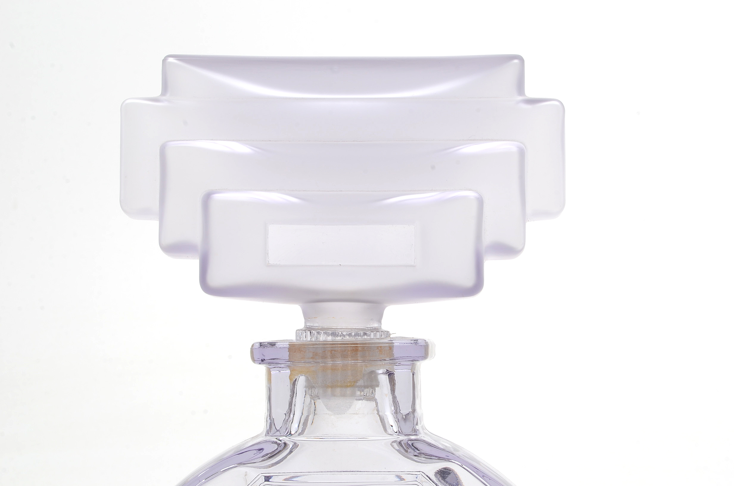 Two Vintage Glass Factice Perfume Bottles