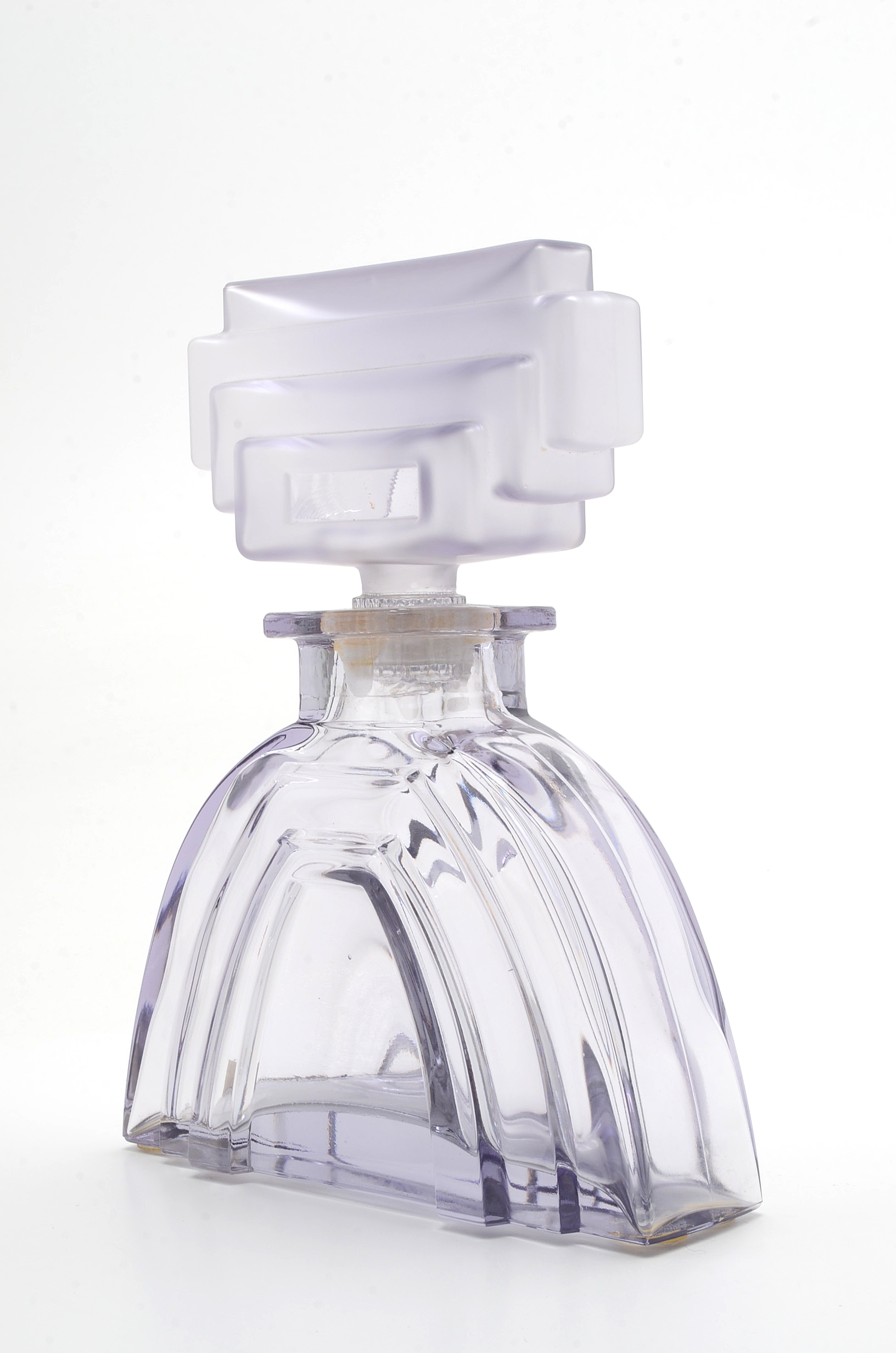 Two Vintage Glass Factice Perfume Bottles