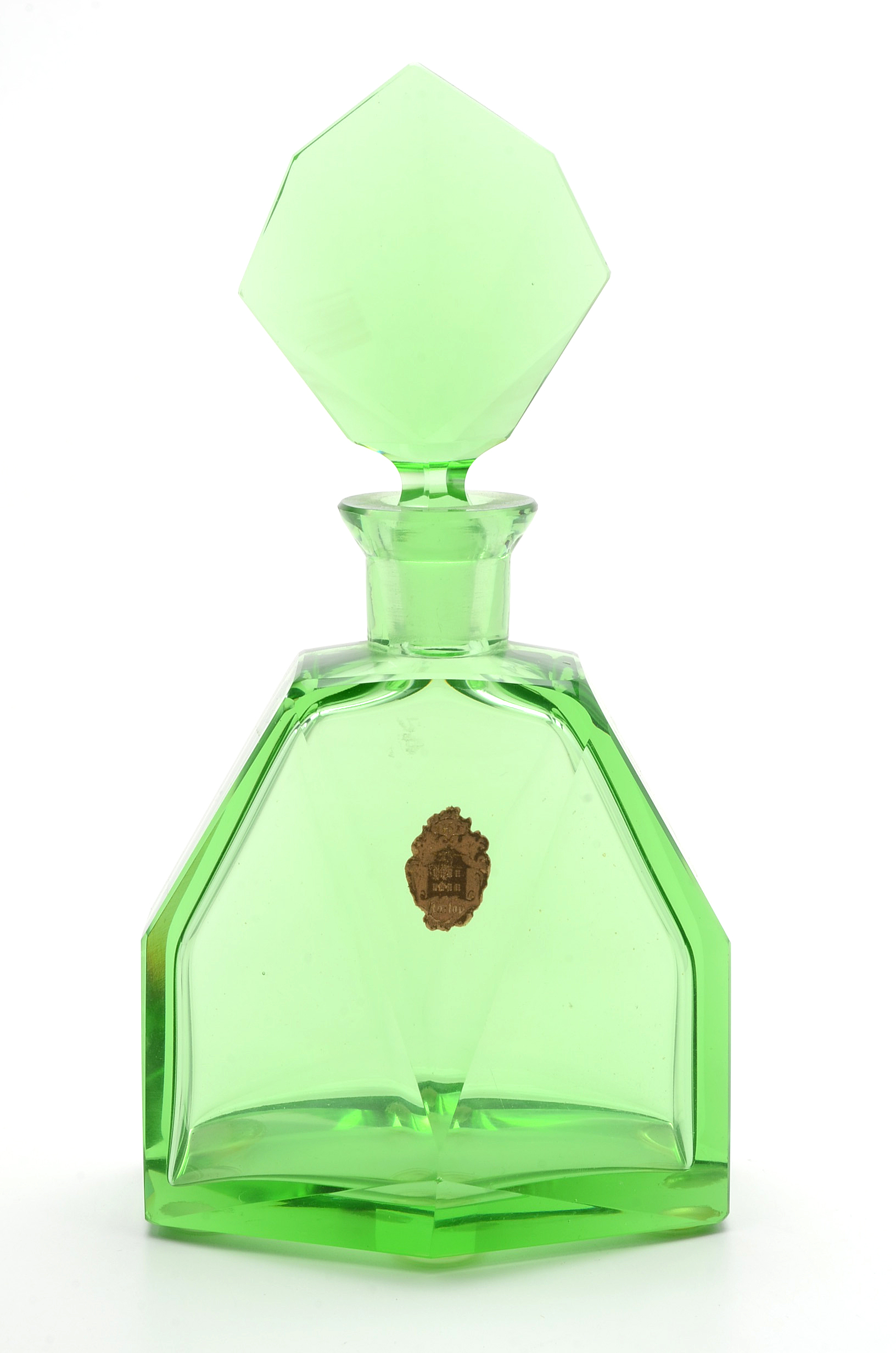 Two Vintage Glass Factice Perfume Bottles