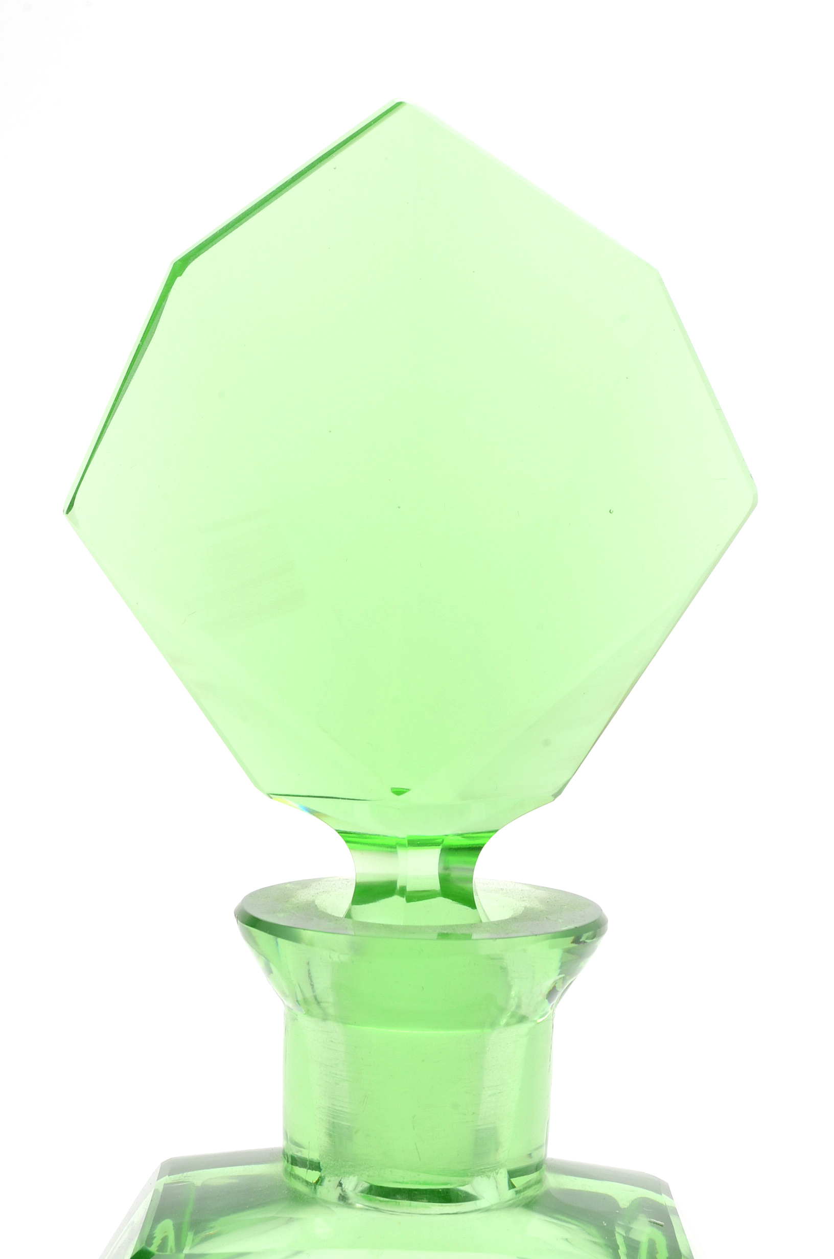 Two Vintage Glass Factice Perfume Bottles