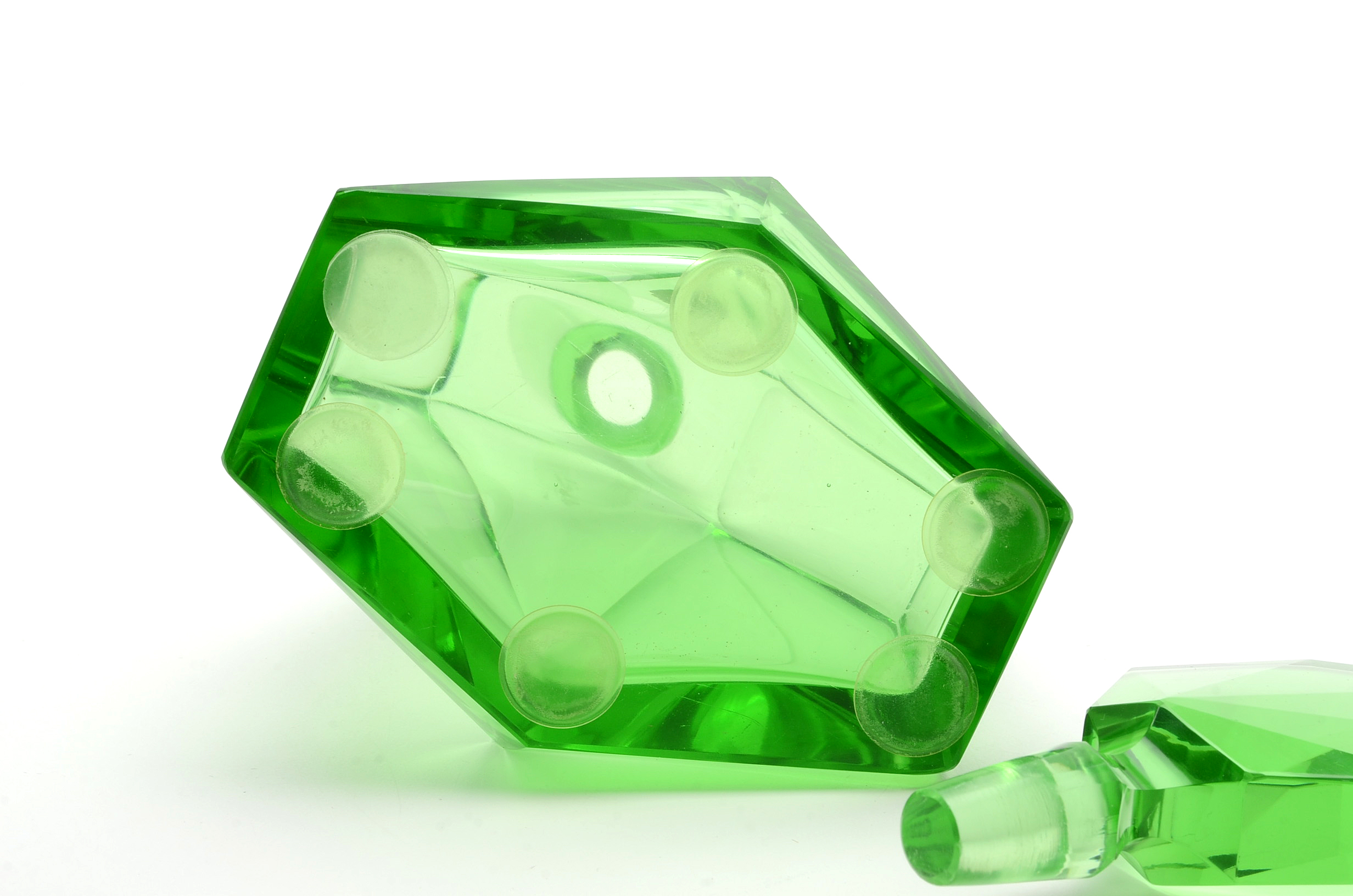 Two Vintage Glass Factice Perfume Bottles