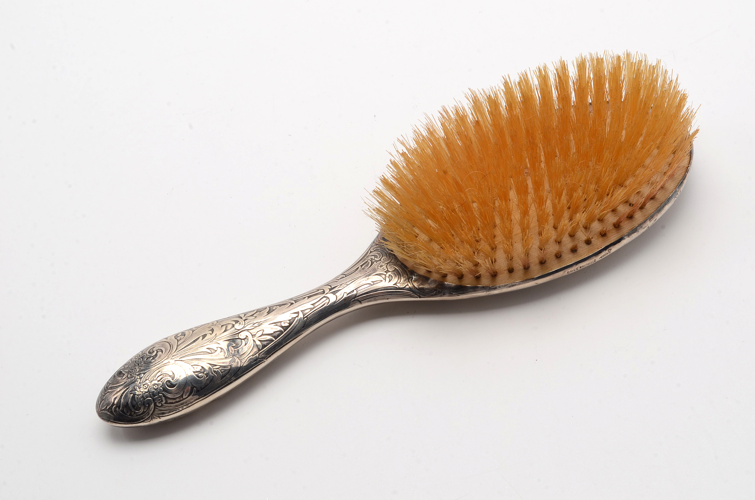 William B. Kerr & Co. Sterling Silver Hand Mirror and Brush Vanity Set