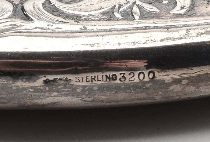 William B. Kerr & Co. Sterling Silver Hand Mirror and Brush Vanity Set