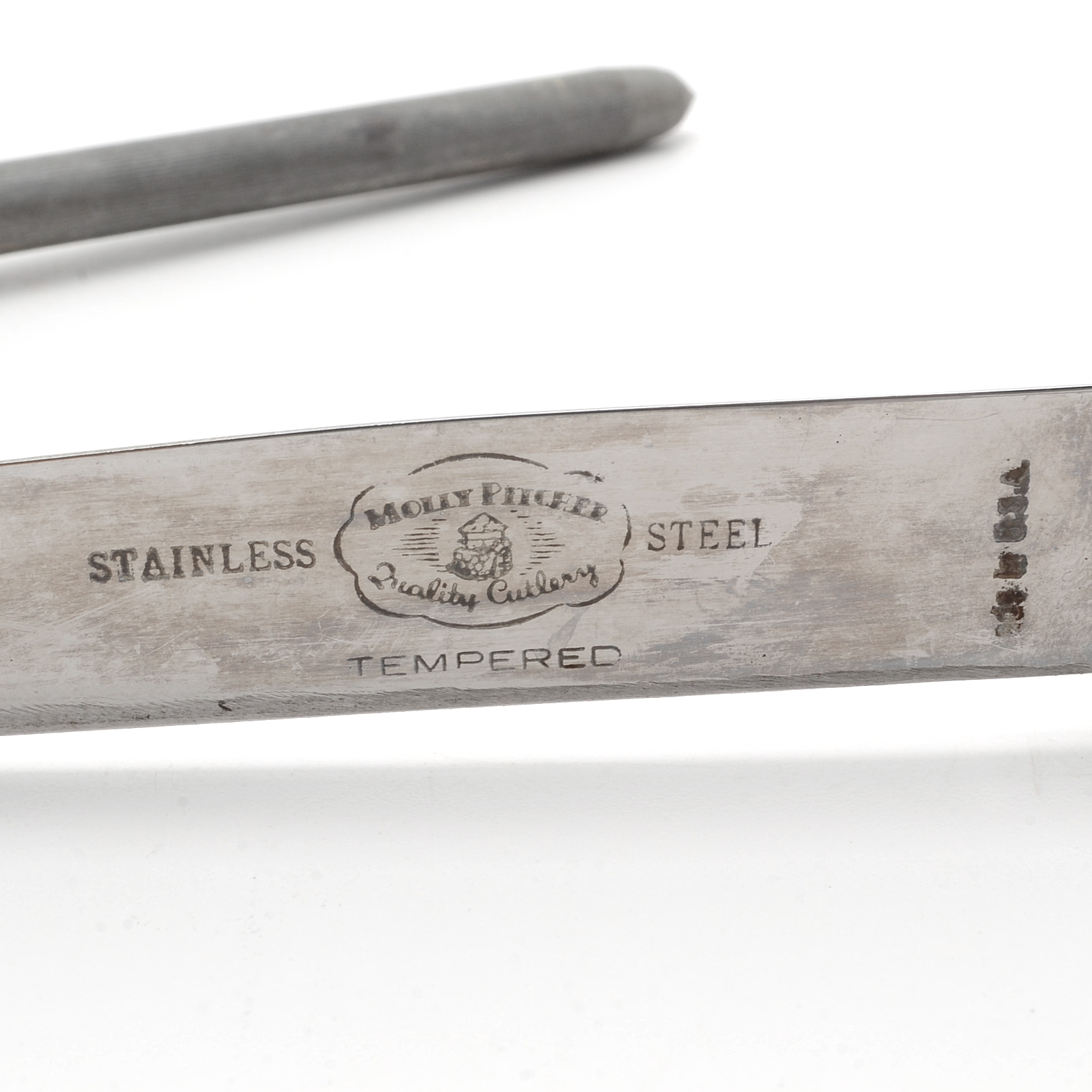 Vintage Molly Pitcher Carving Set with Butterscotch Bakelite Handles