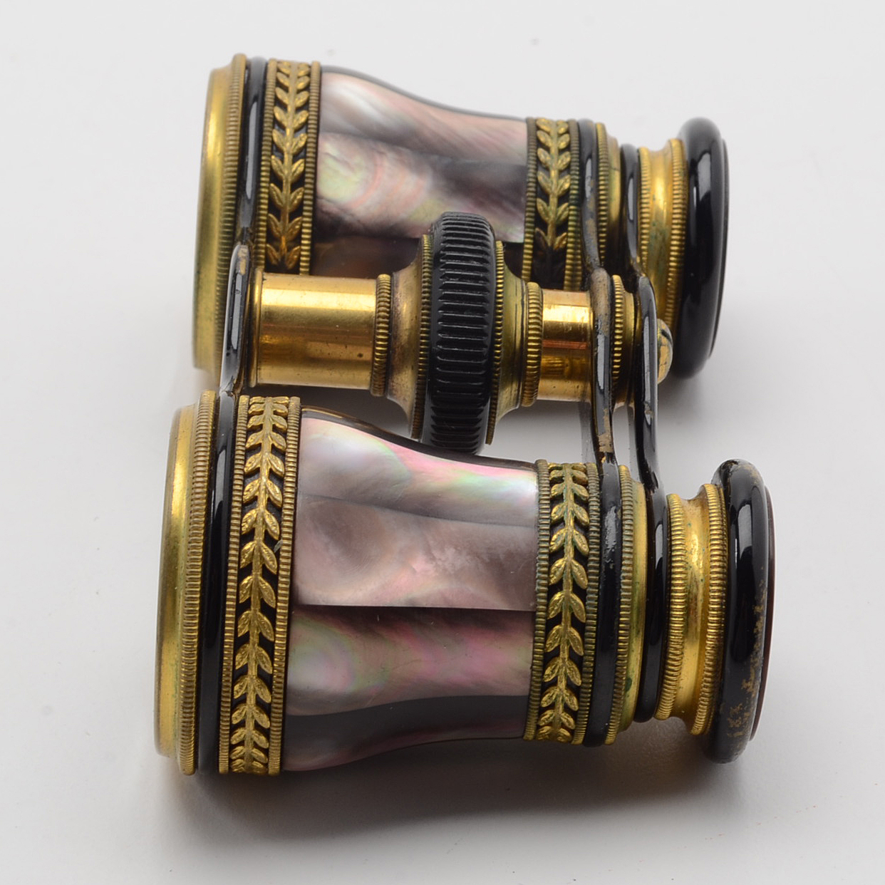 Antique Lemaire Paris Purple Mother of Pearl Theater Glasses in Original Case