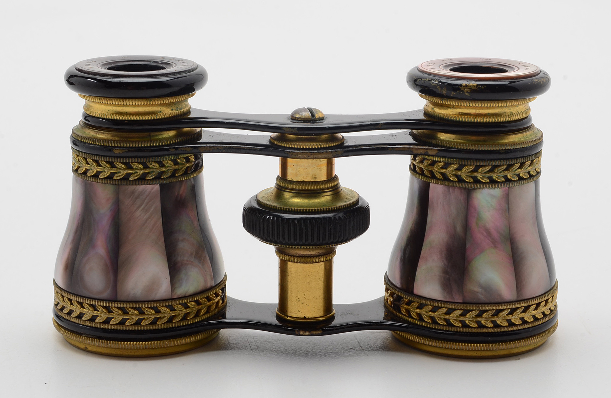 Antique Lemaire Paris Purple Mother of Pearl Theater Glasses in Original Case