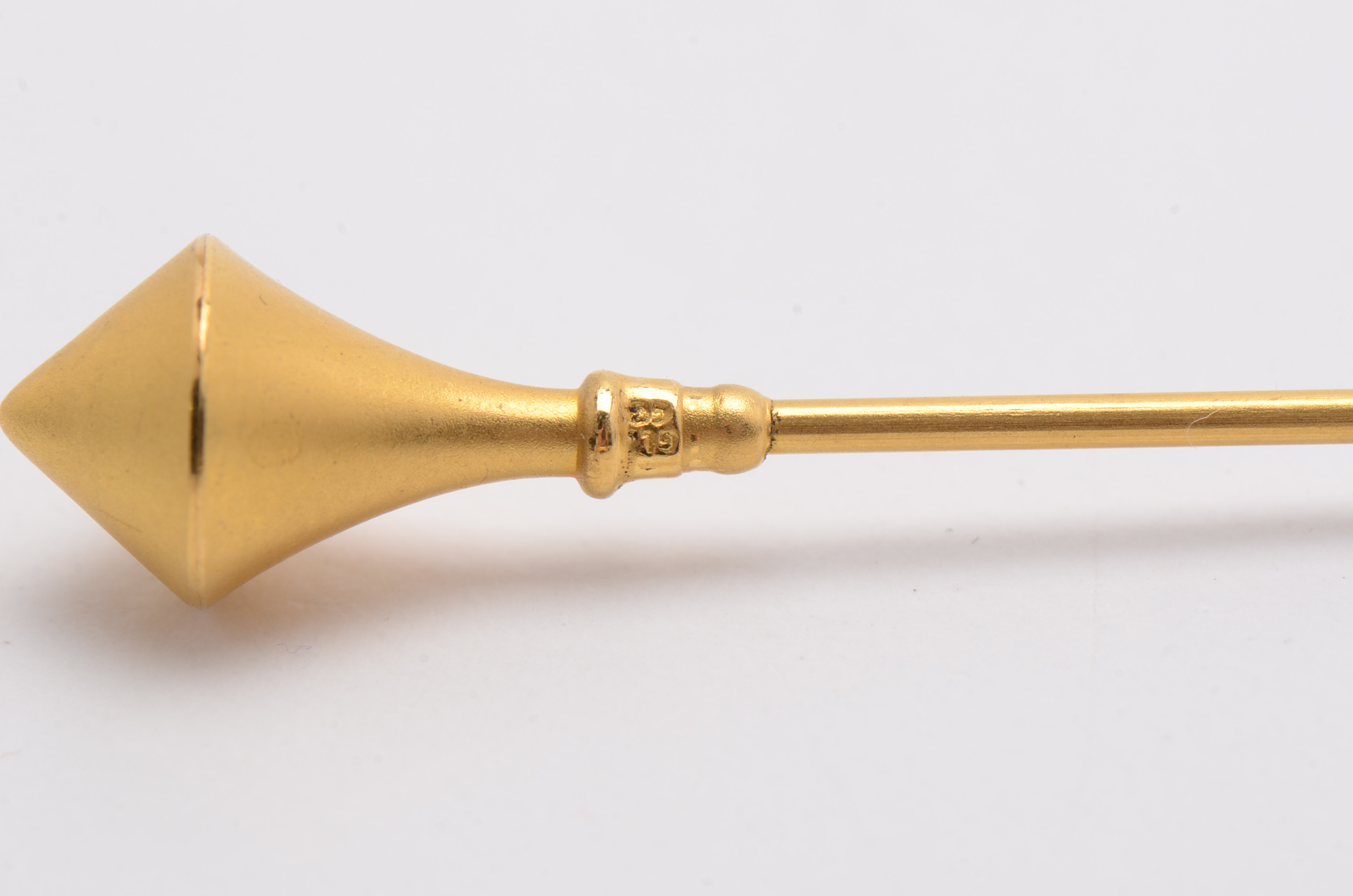 14K Yellow Gold Amethyst and Pearl Hat Pin and 10K Yellow Gold Hat Pin