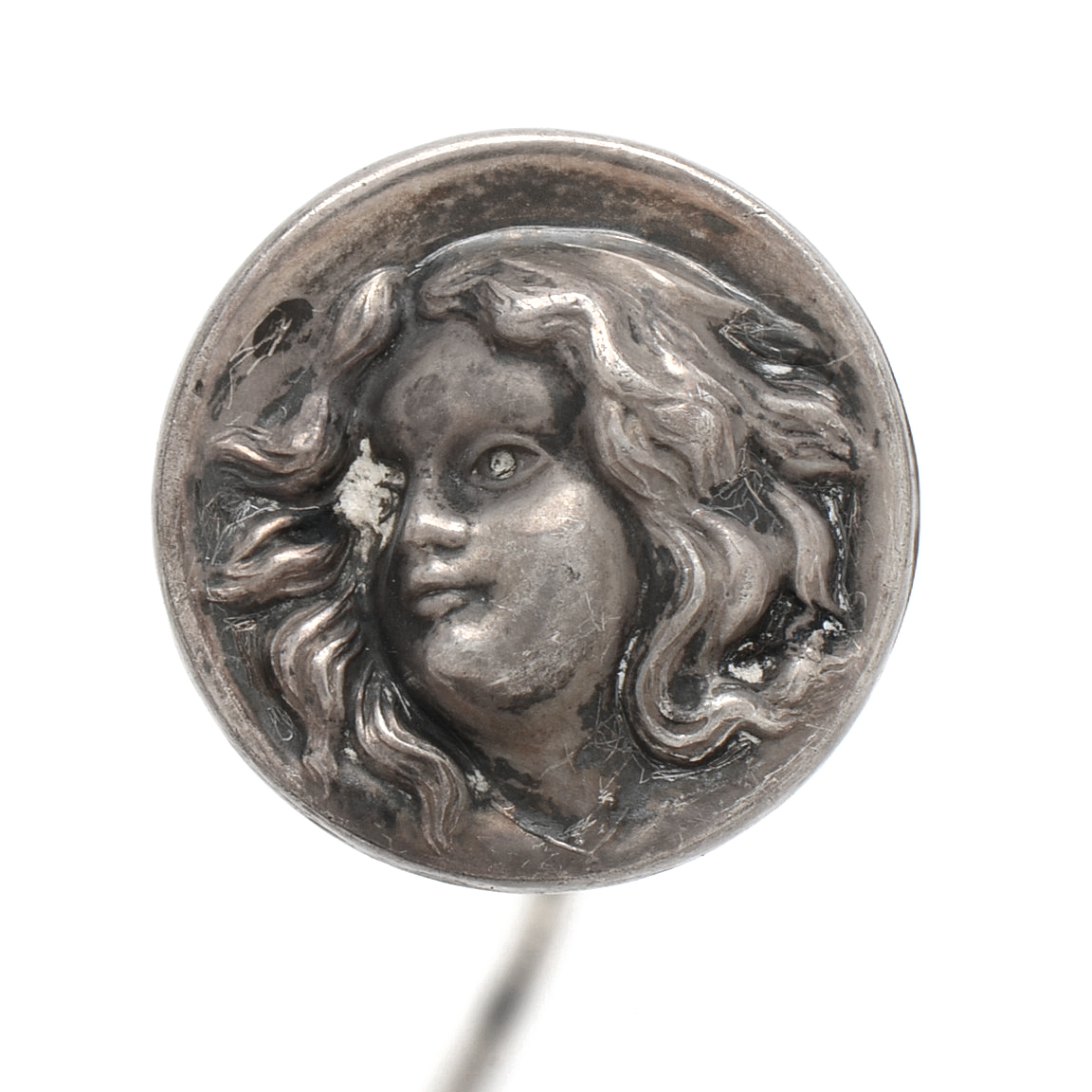 Art Nouveau Style Sterling Silver Vintage Hat Pin