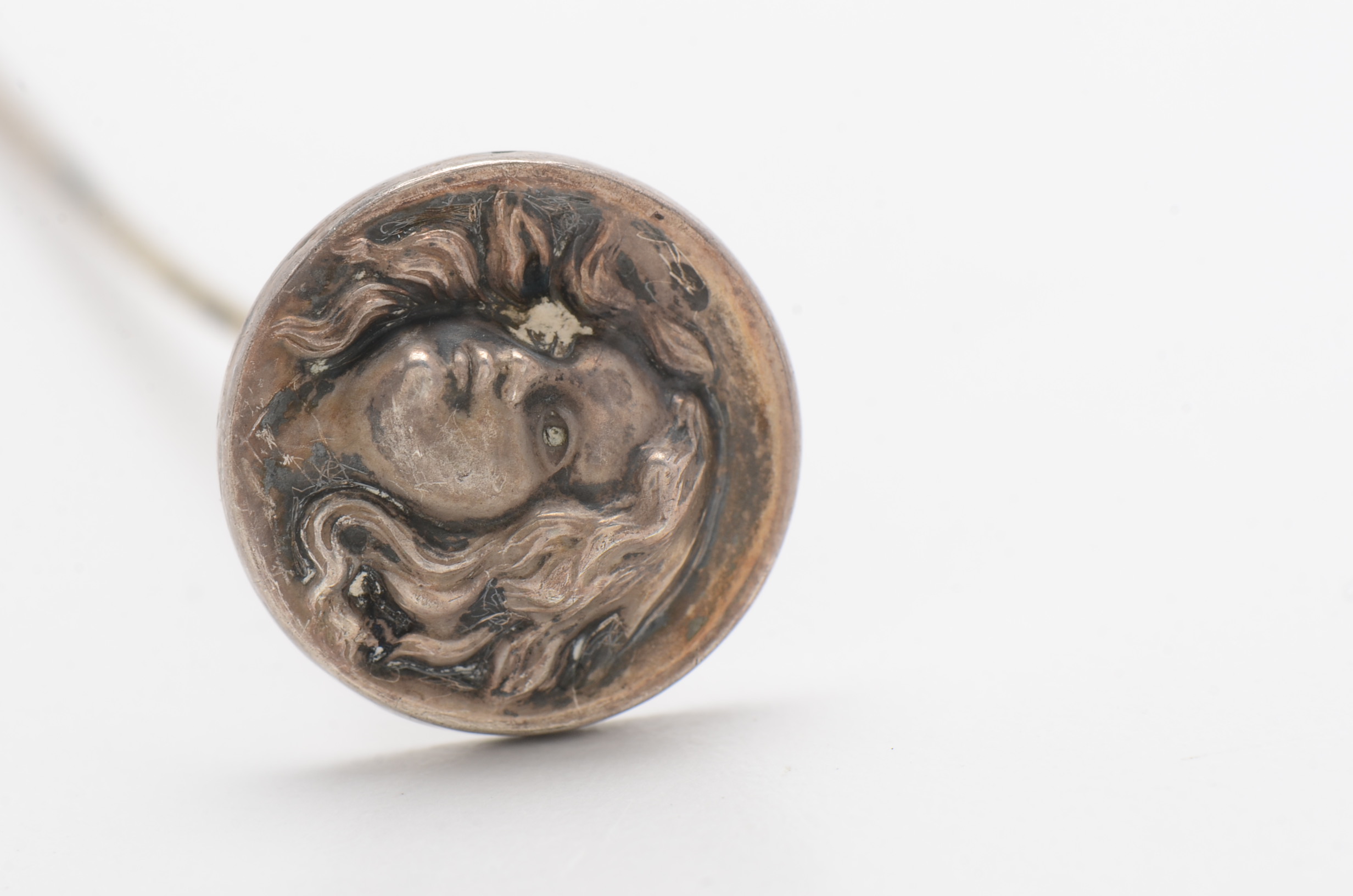 Art Nouveau Style Sterling Silver Vintage Hat Pin