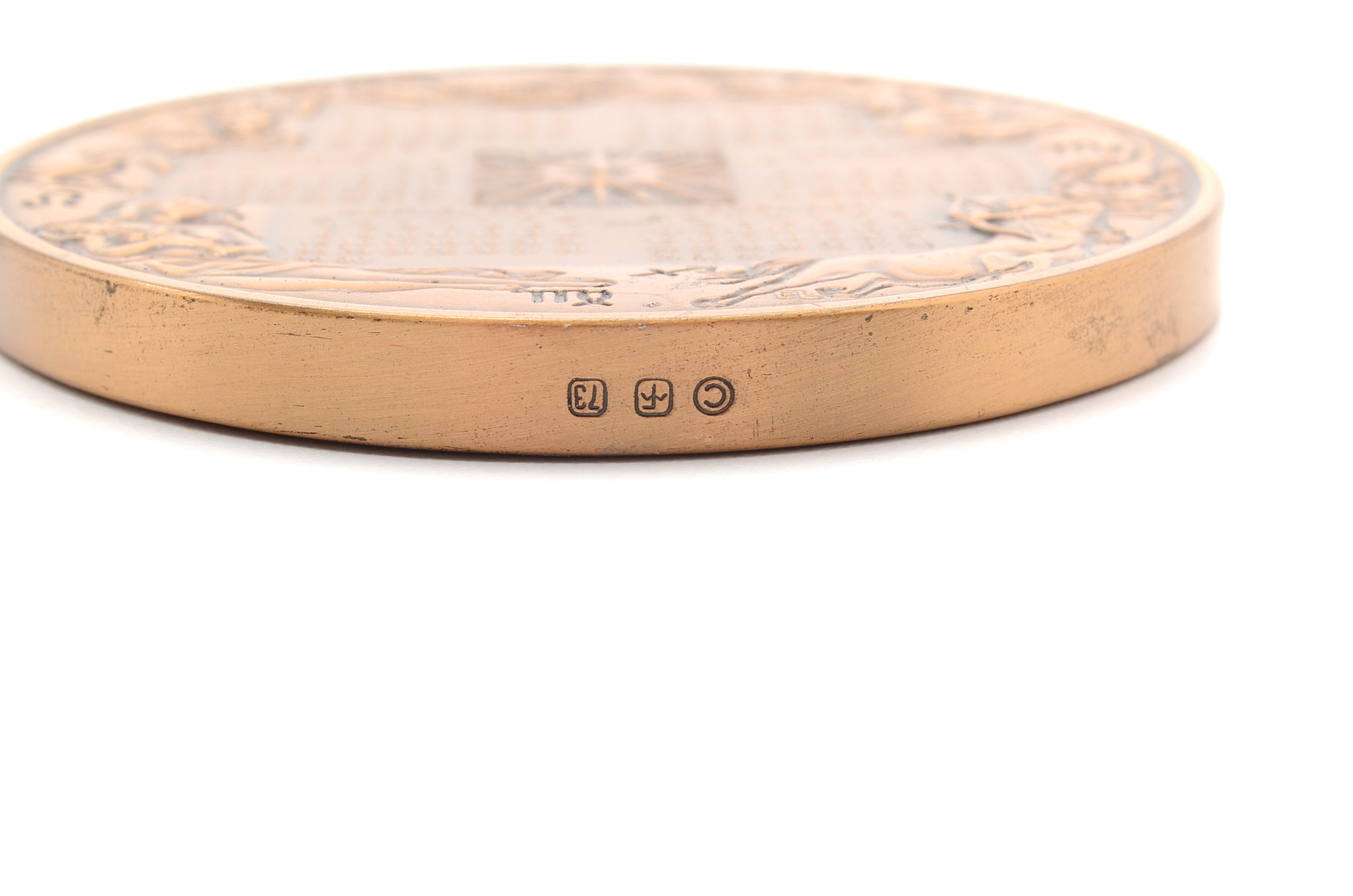 The Franklin Mint 1974 Bronze Calendar Art Medal