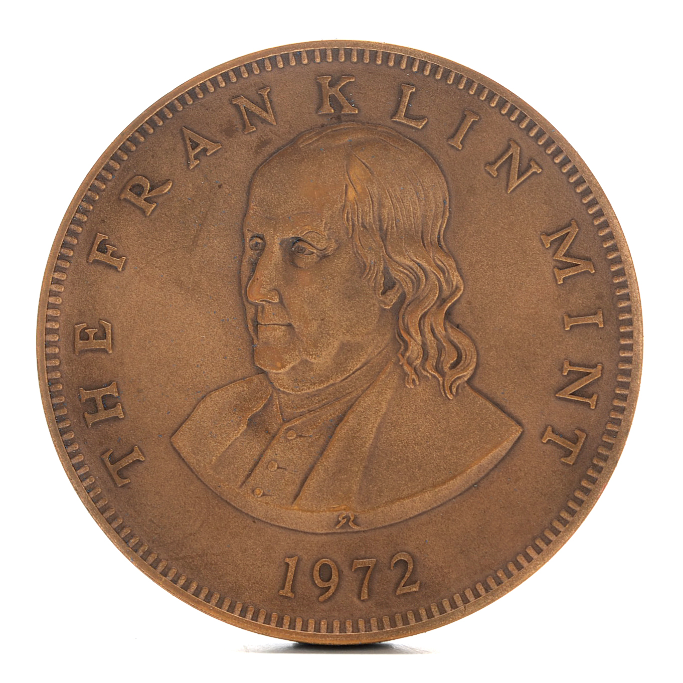 1972 The Franklin Mint Bronze Medal Paperweight