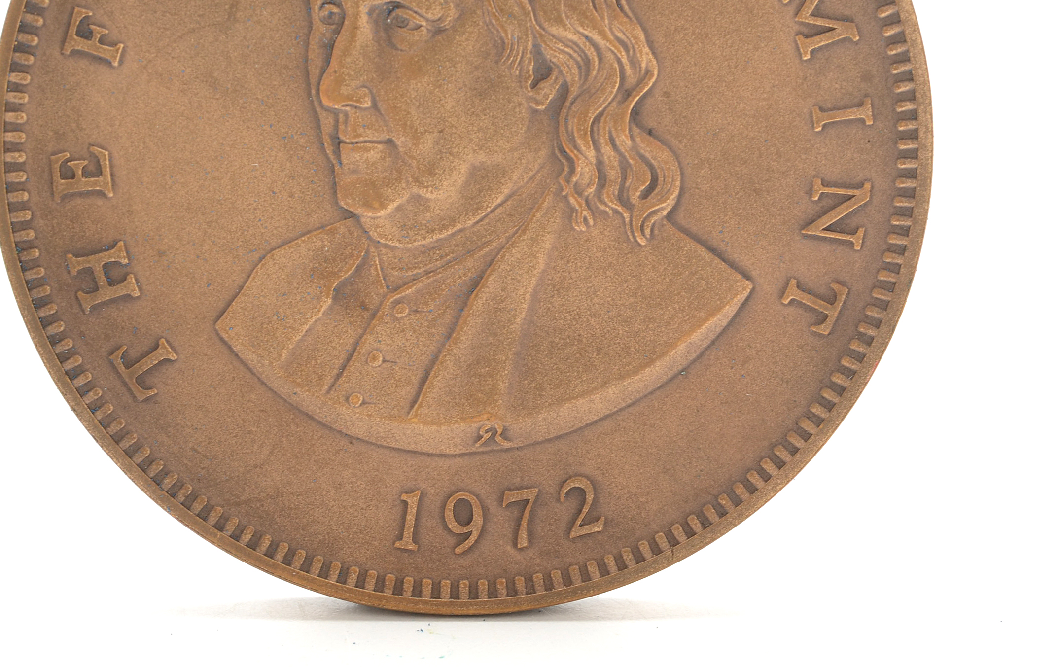 1972 The Franklin Mint Bronze Medal Paperweight