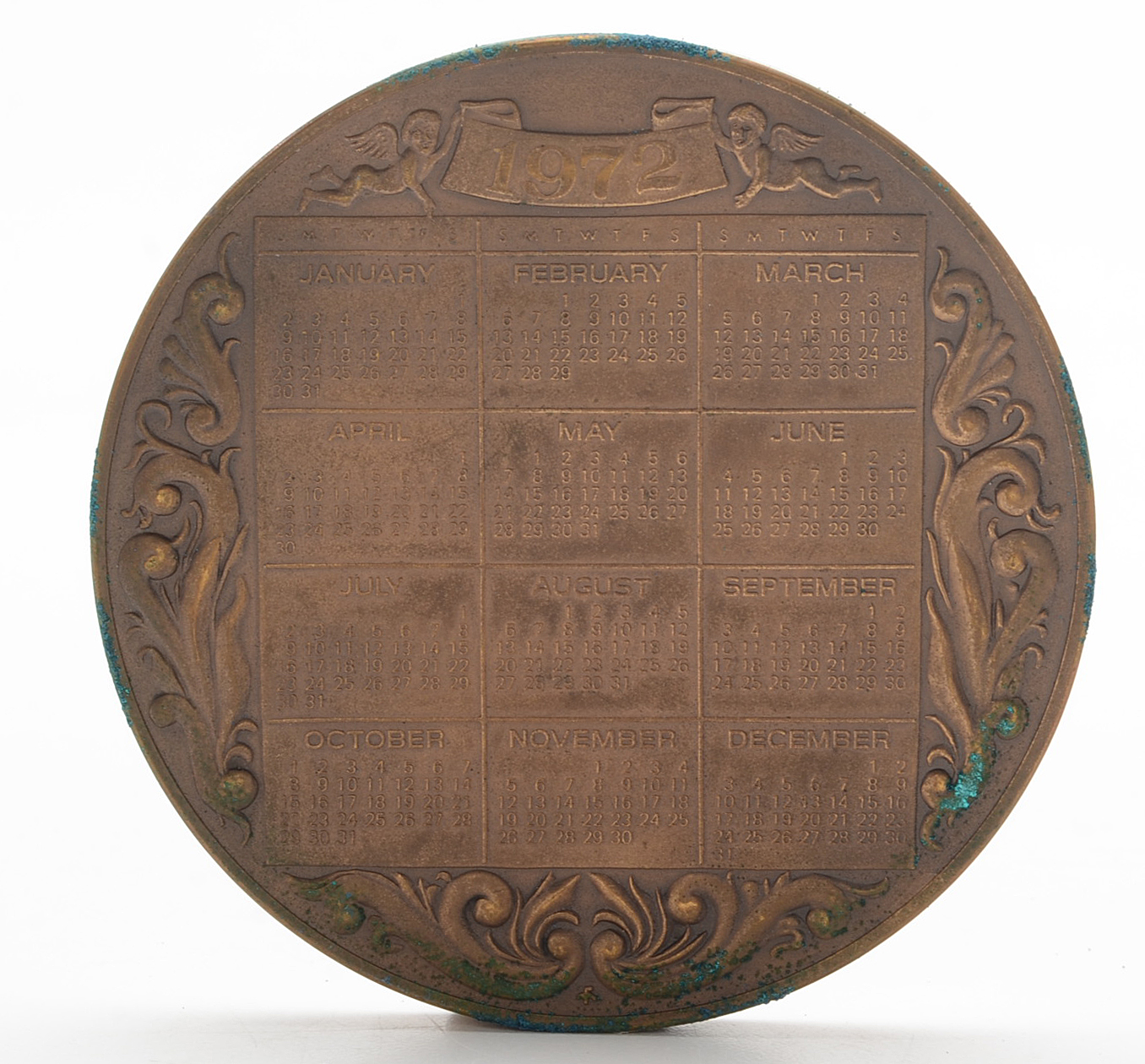 1972 The Franklin Mint Bronze Medal Paperweight