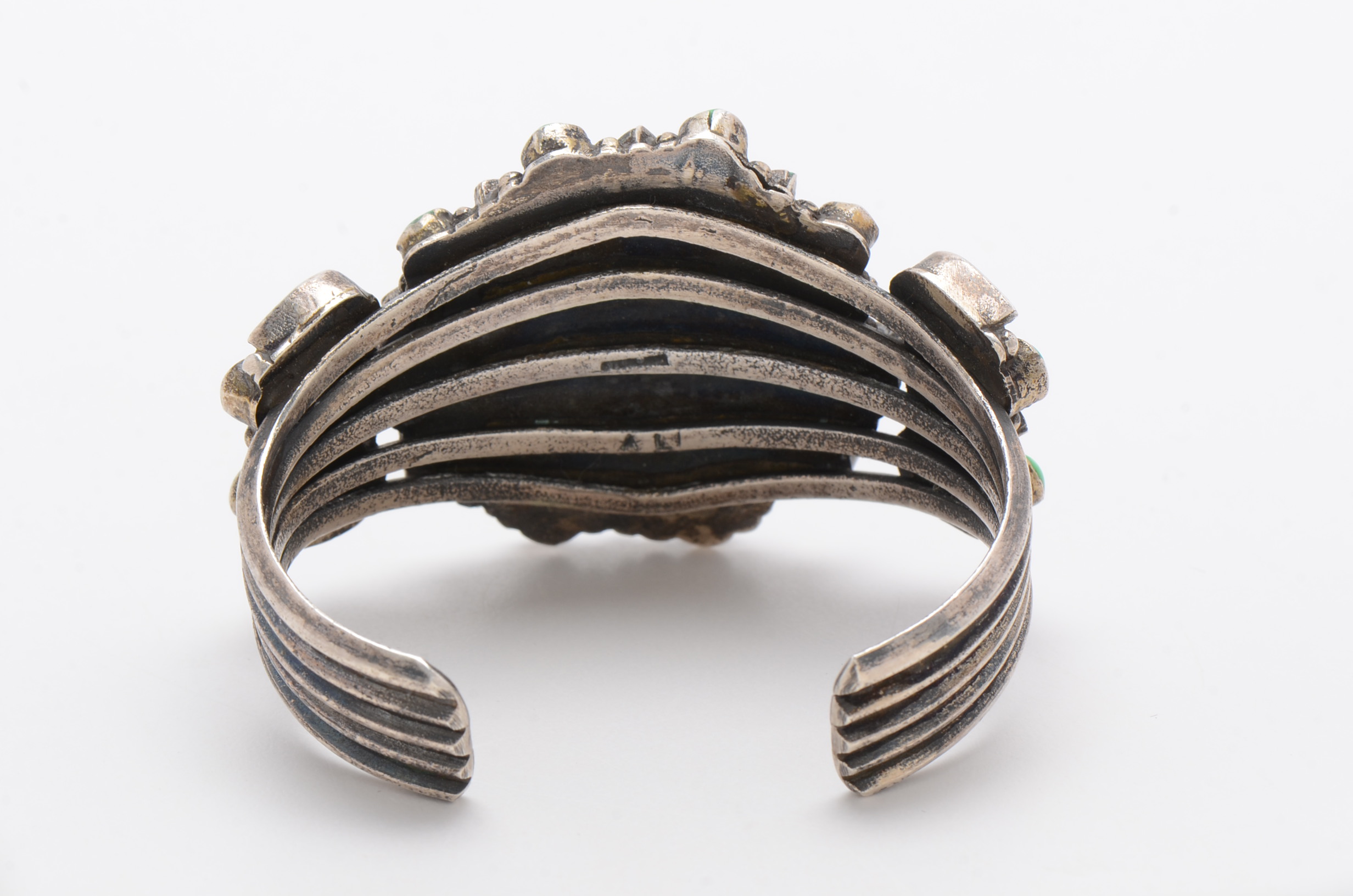 Native American Style Sterling Silver Gaspeite Cuff