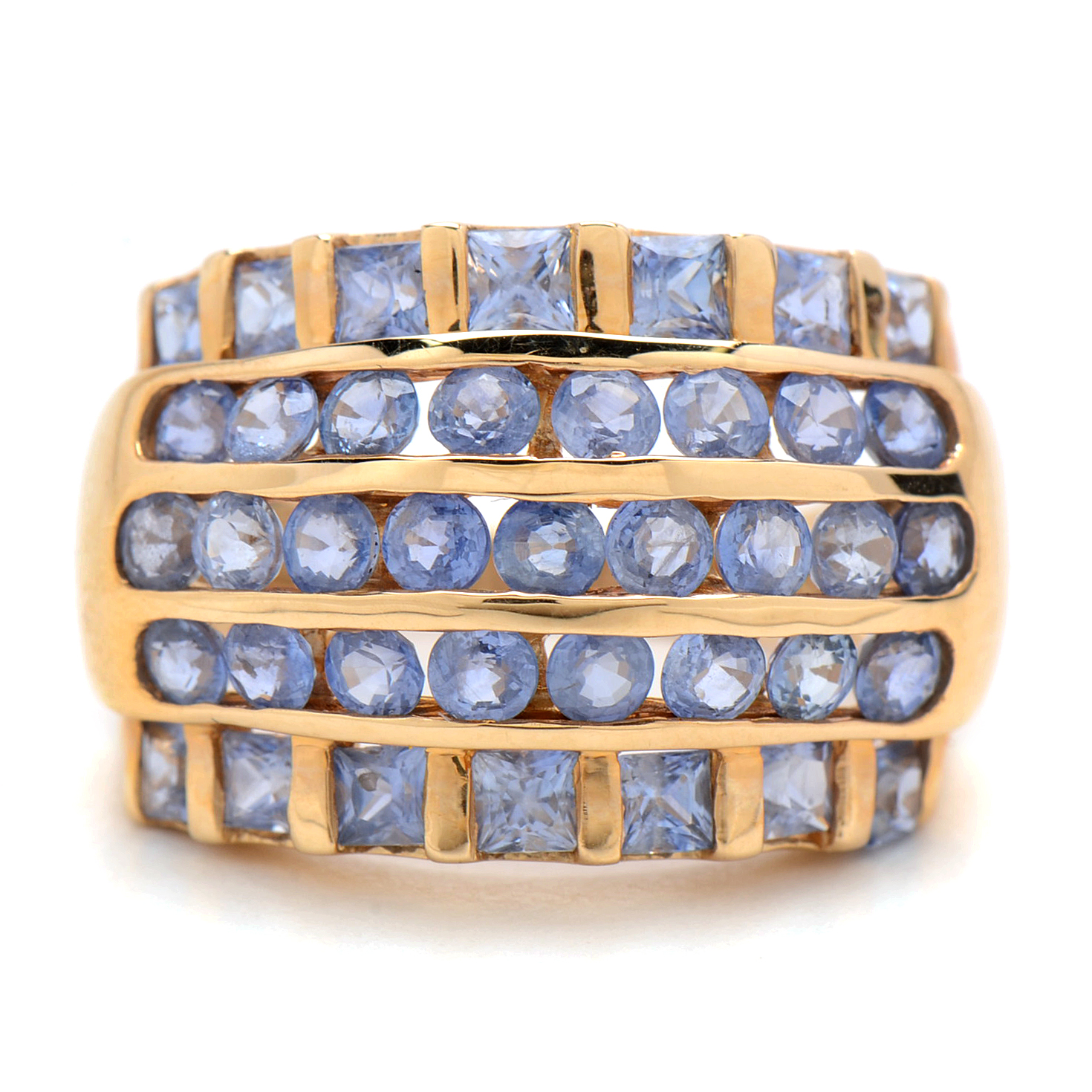14K Yellow Gold Sapphire Ring