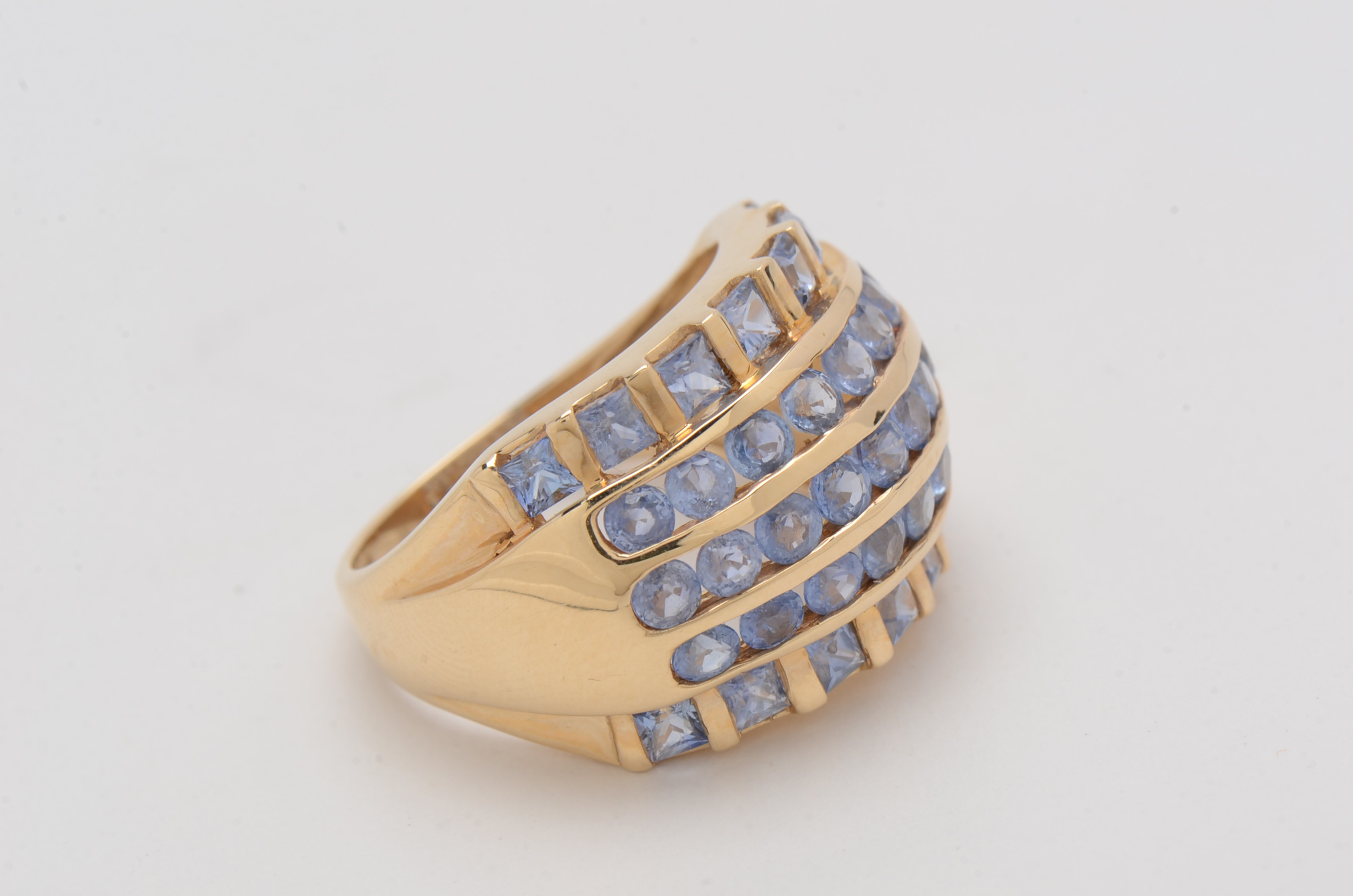 14K Yellow Gold Sapphire Ring