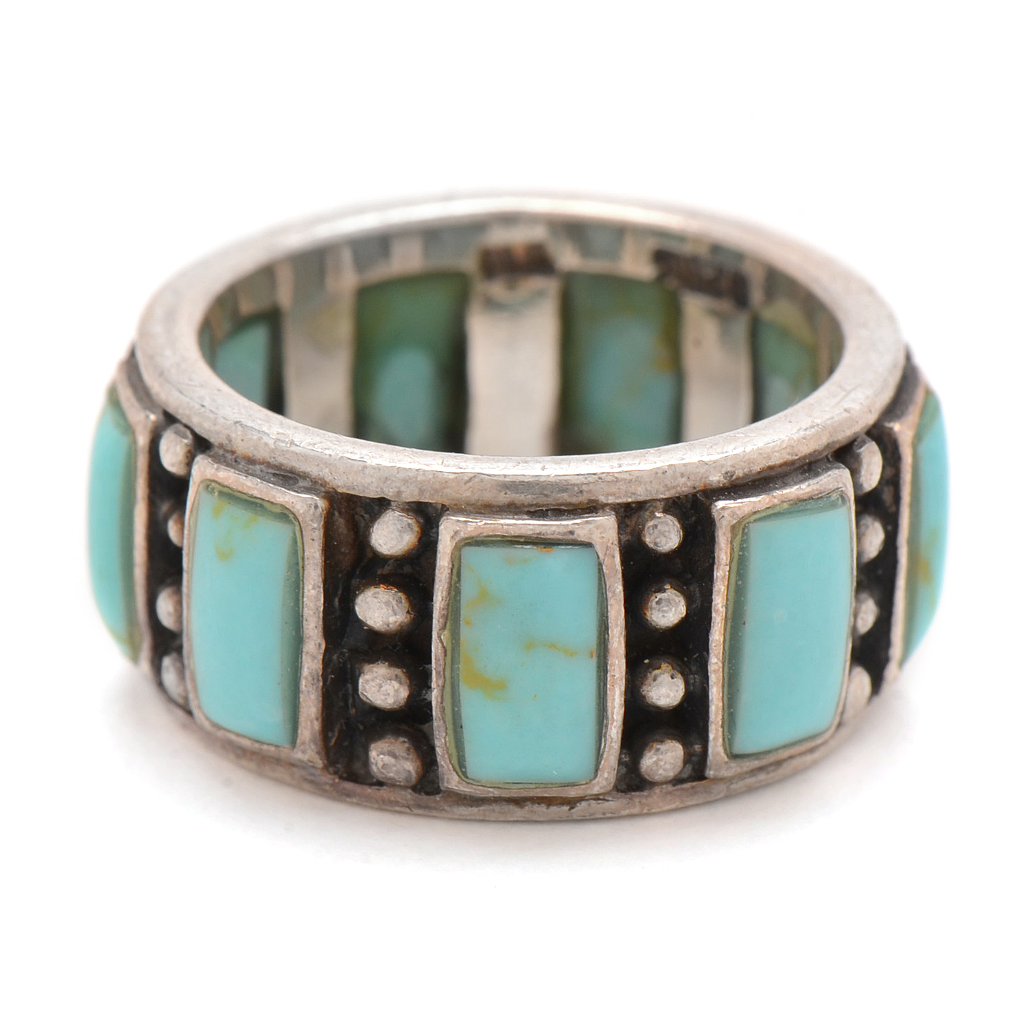 Sterling Silver Turquoise Band