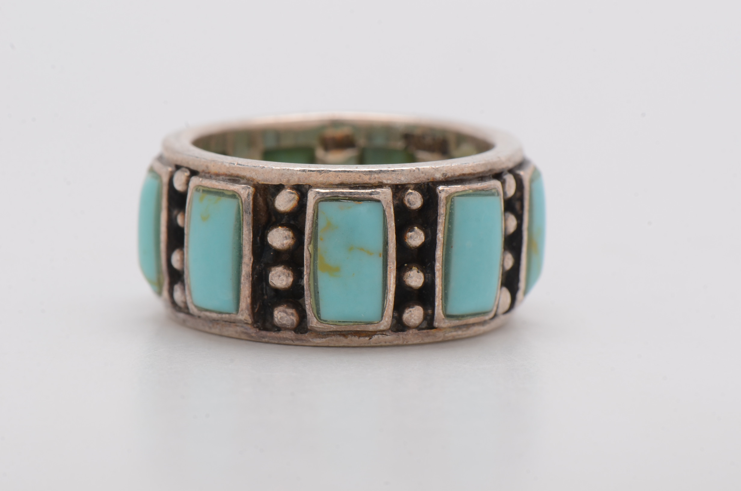 Sterling Silver Turquoise Band