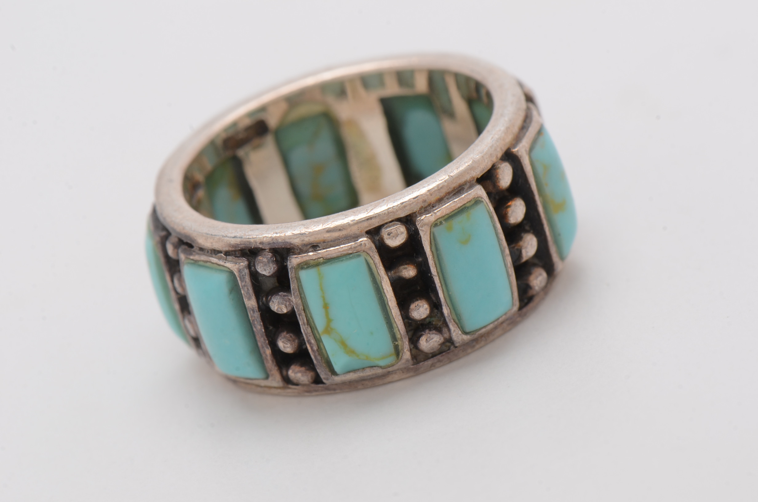 Sterling Silver Turquoise Band