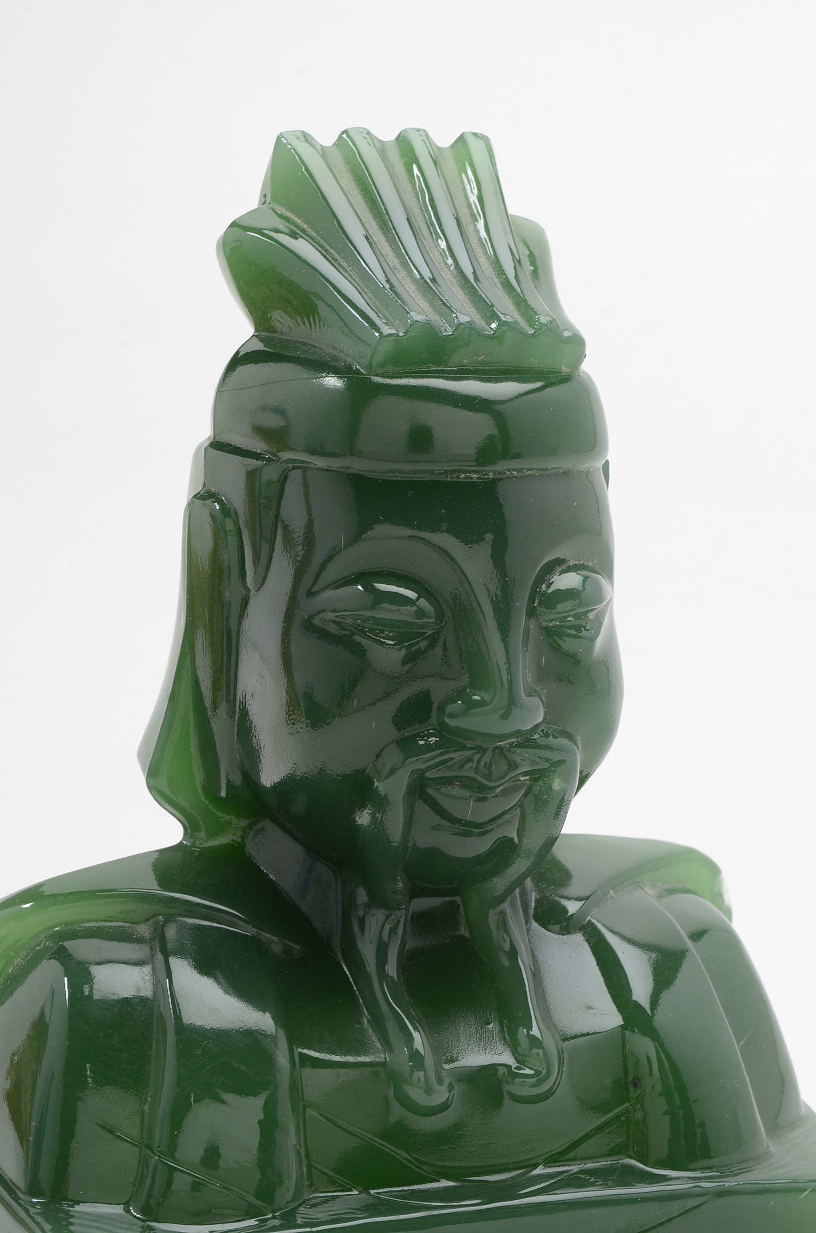 Vintage Imperial Glass Cathay Jade "Lu Tung" Bookends