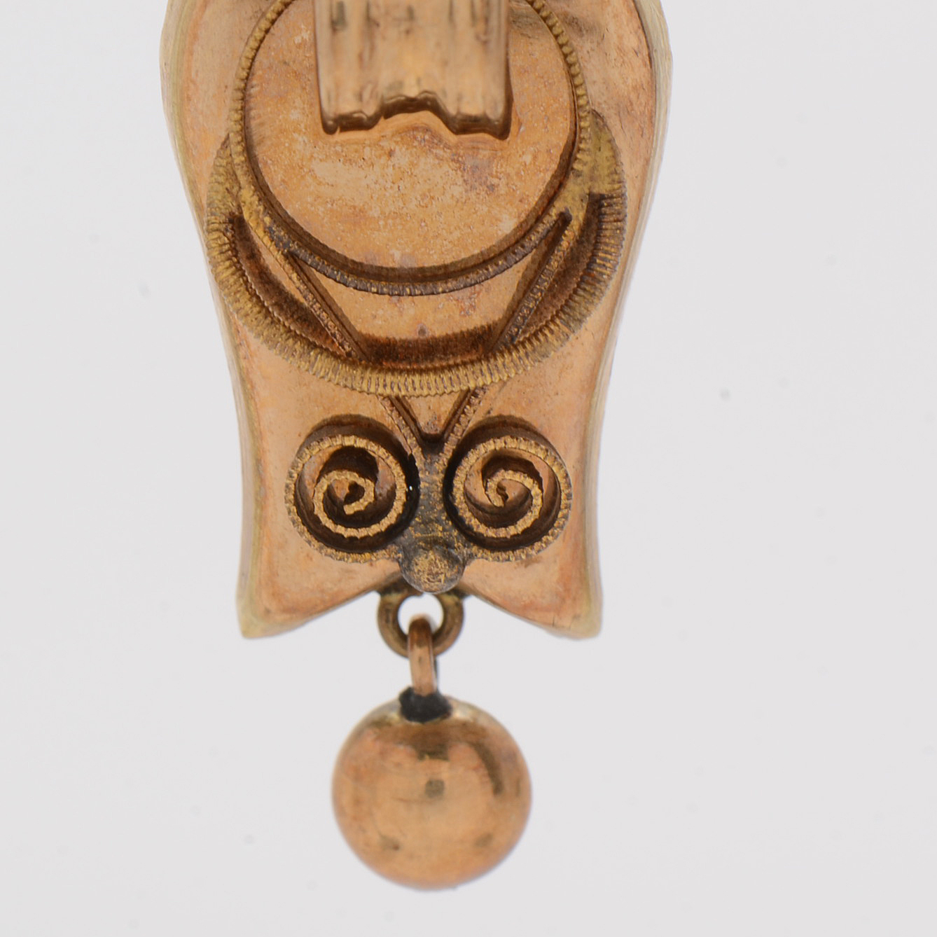 Victorian 14K Yellow Gold Earrings on Wires with Applied Filigree Detailing