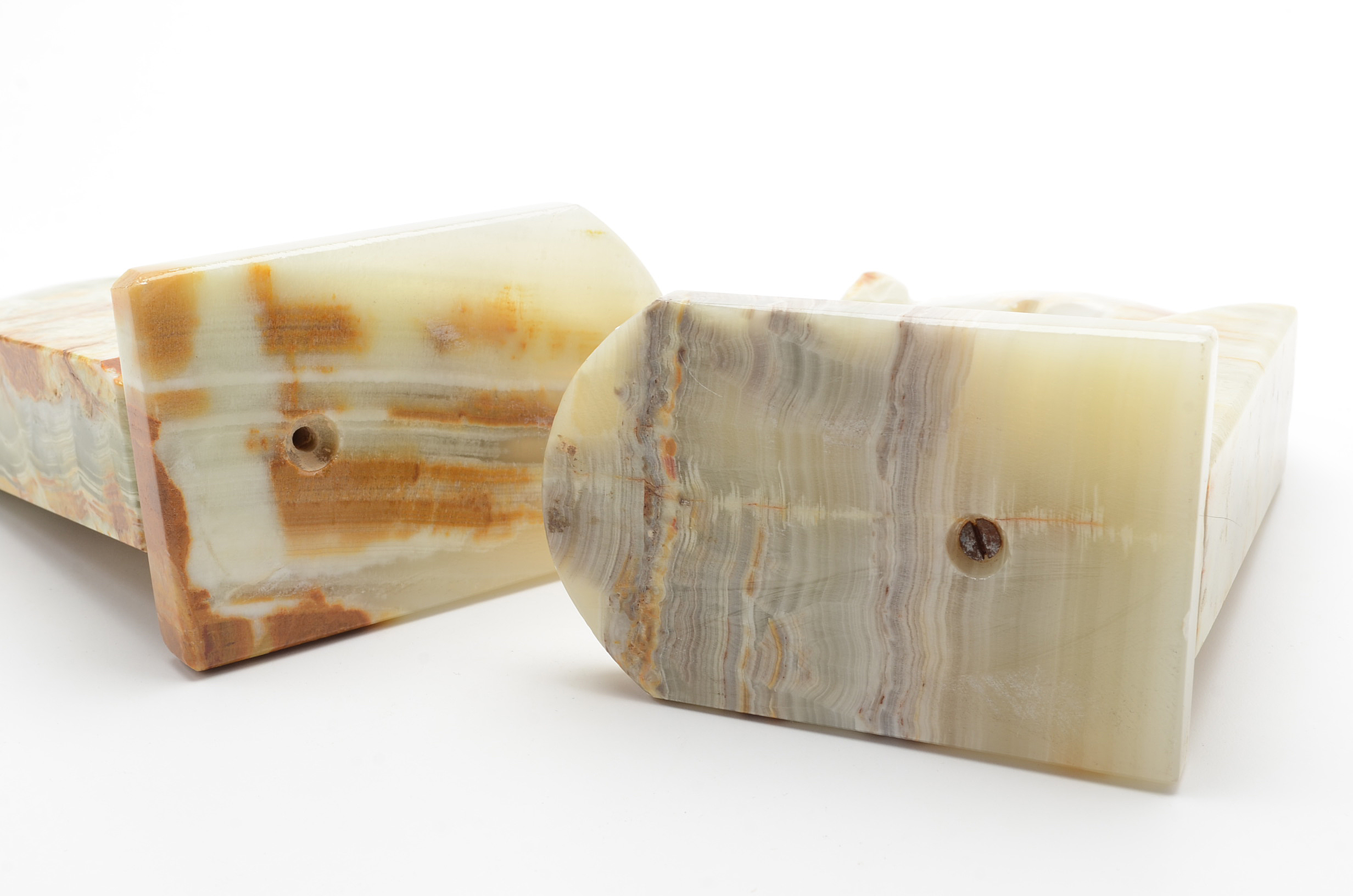 Art Deco Carved Agate Horse Head Bookends