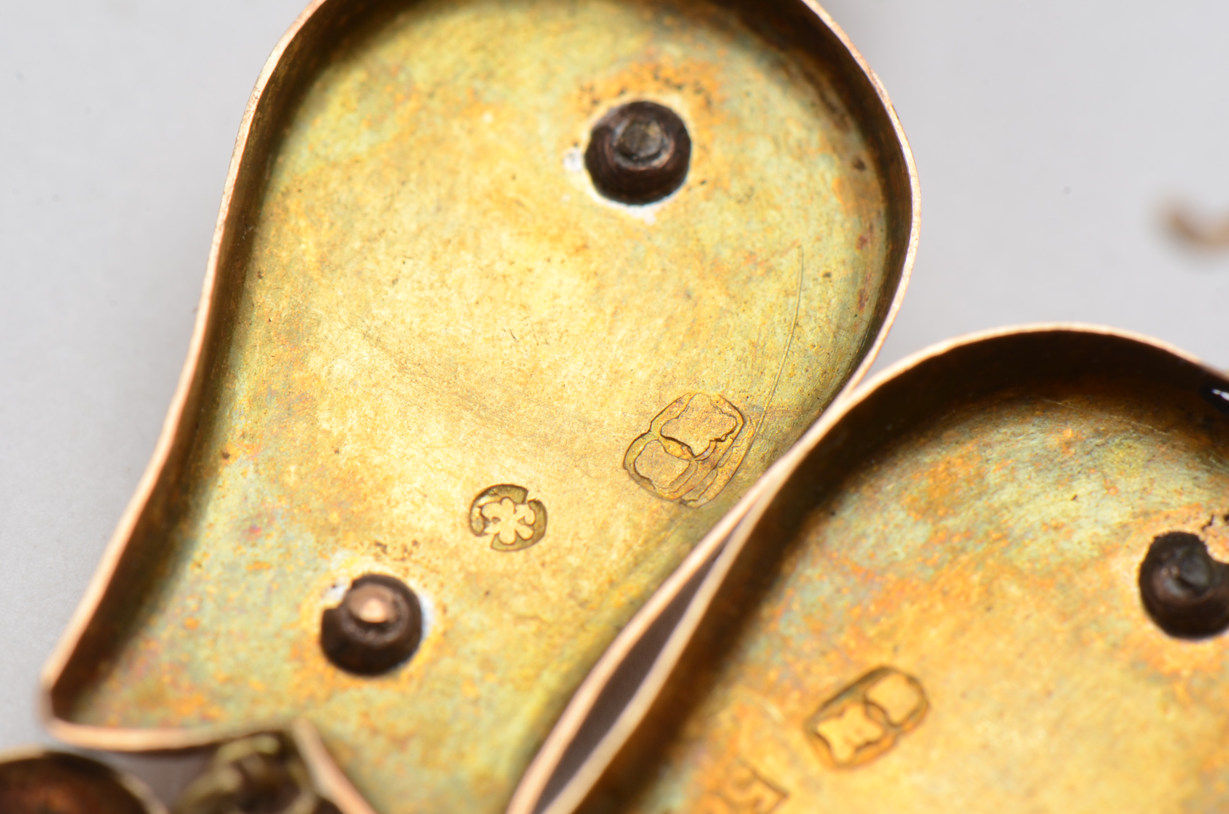 Victorian 14K Yellow Gold Earrings on Wires with Applied Filigree Detailing