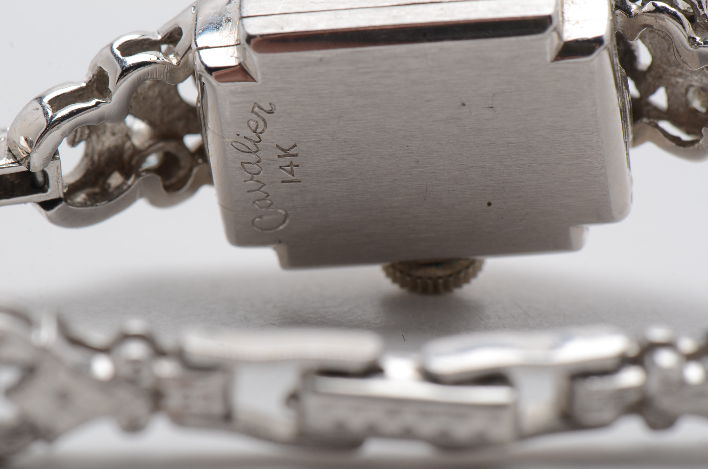 14K White Gold Vintage Hamilton Watch with Diamond Dial and Bracelet