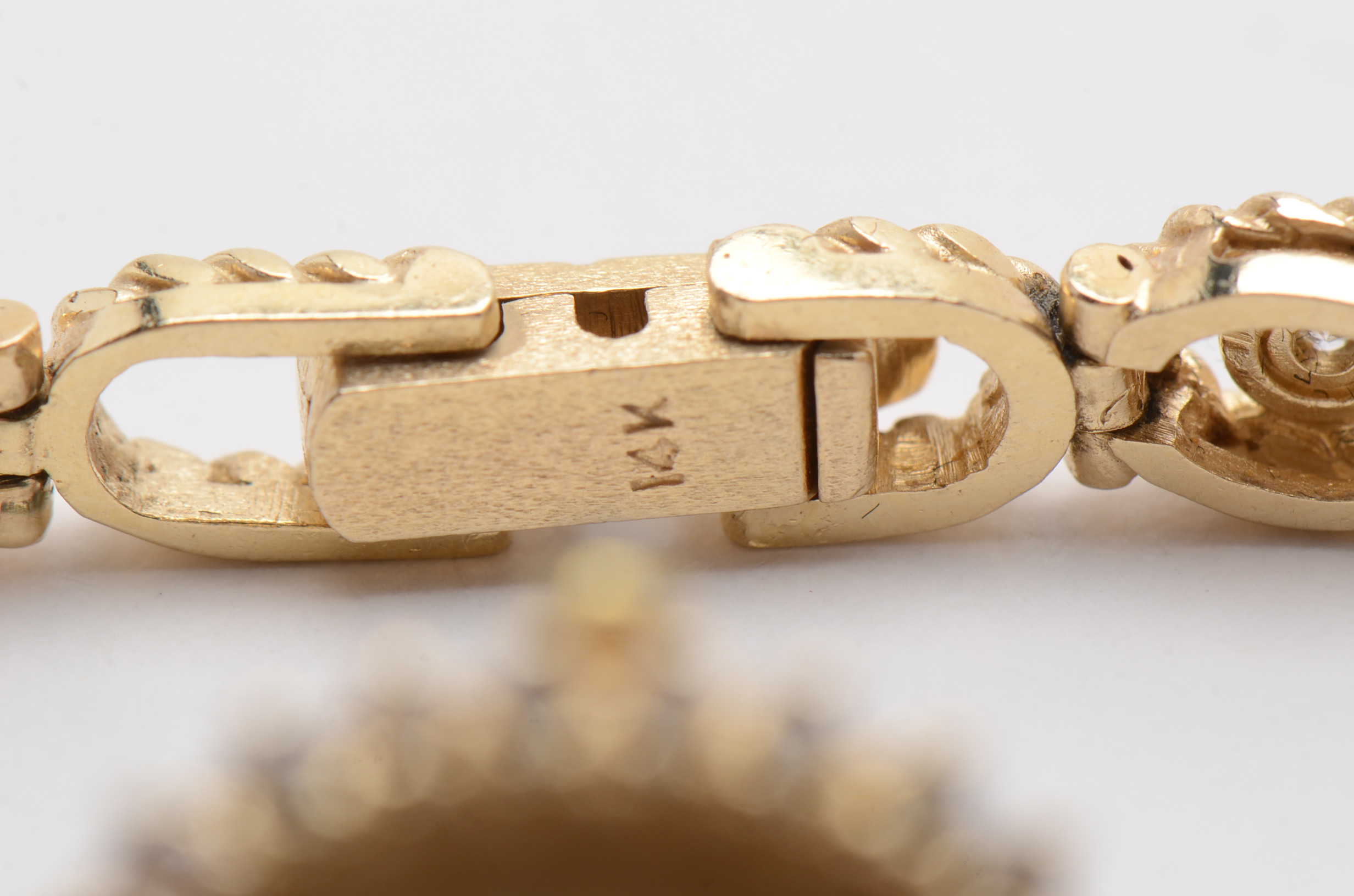 14K Yellow Gold and Diamond Dress Watch in Red Presentation Box