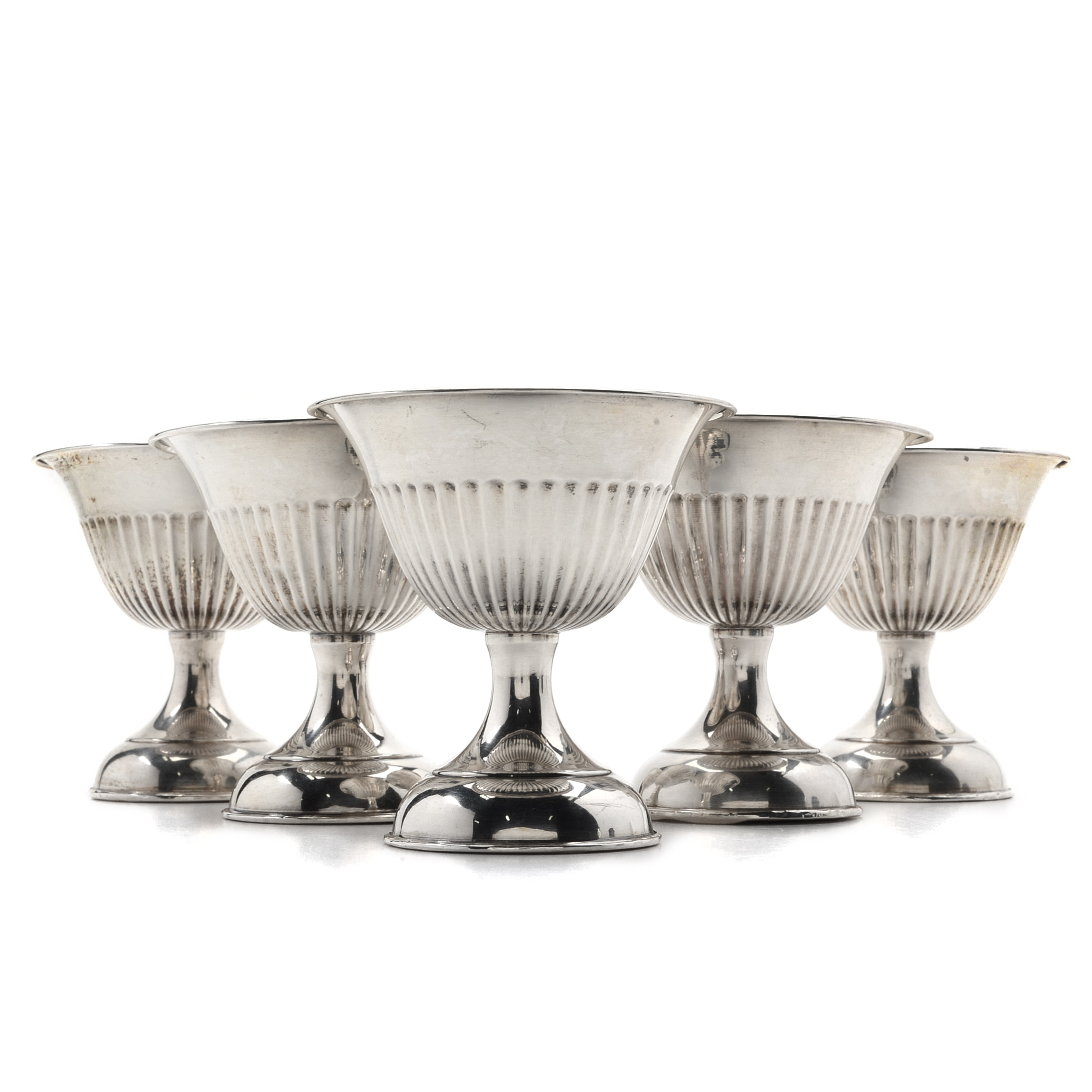 Vintage Set of Five Sterling Silver Sherbet/Ice Cream Cups