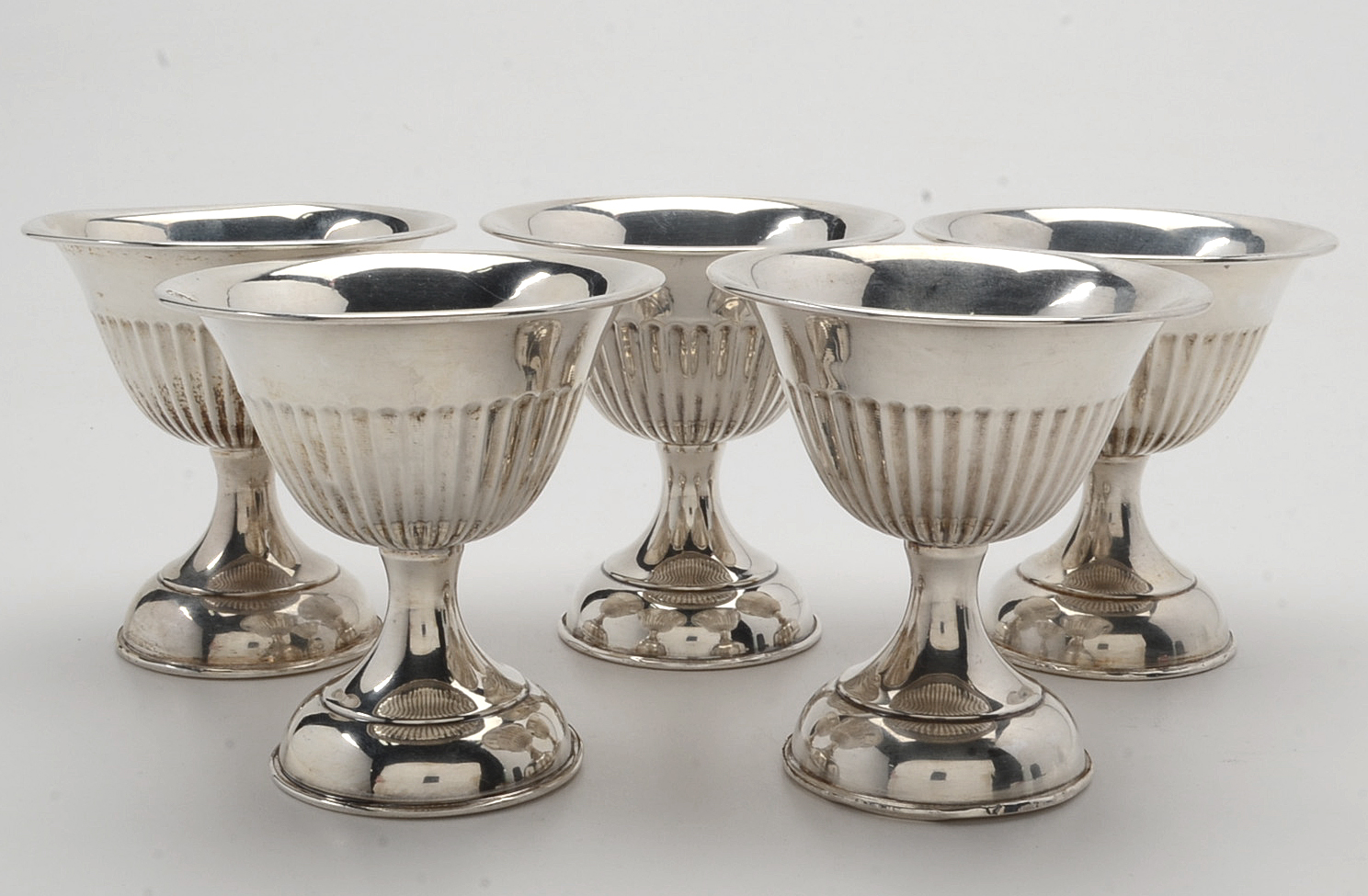 Vintage Set of Five Sterling Silver Sherbet/Ice Cream Cups