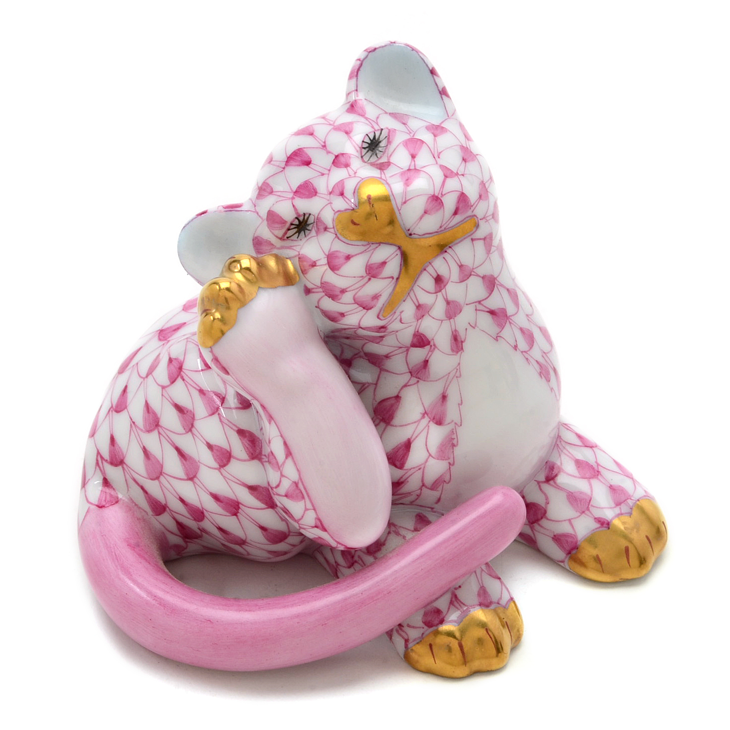 Herend Porcelain Cat Figurine